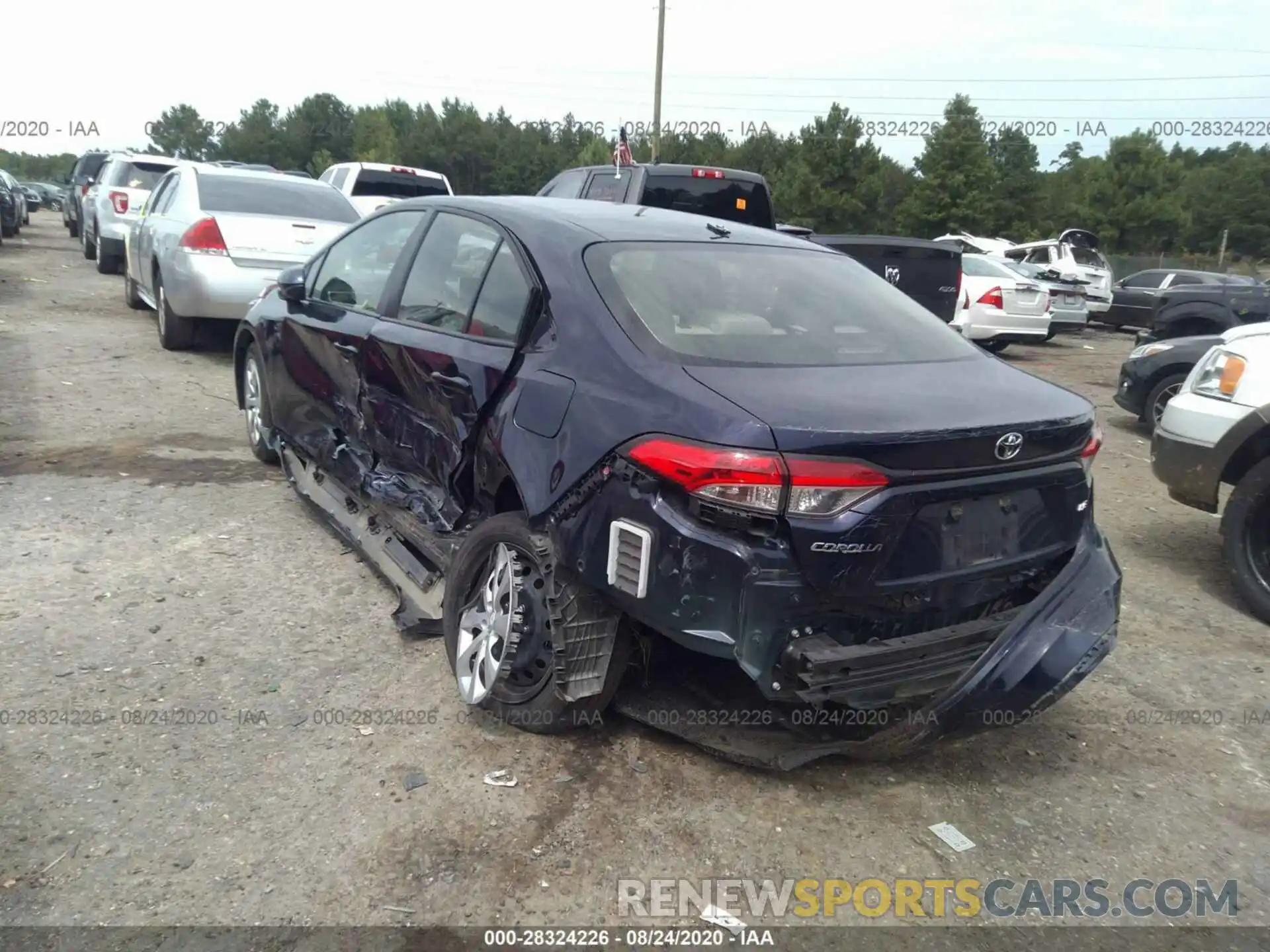 3 Photograph of a damaged car JTDEPRAE6LJ053672 TOYOTA COROLLA 2020