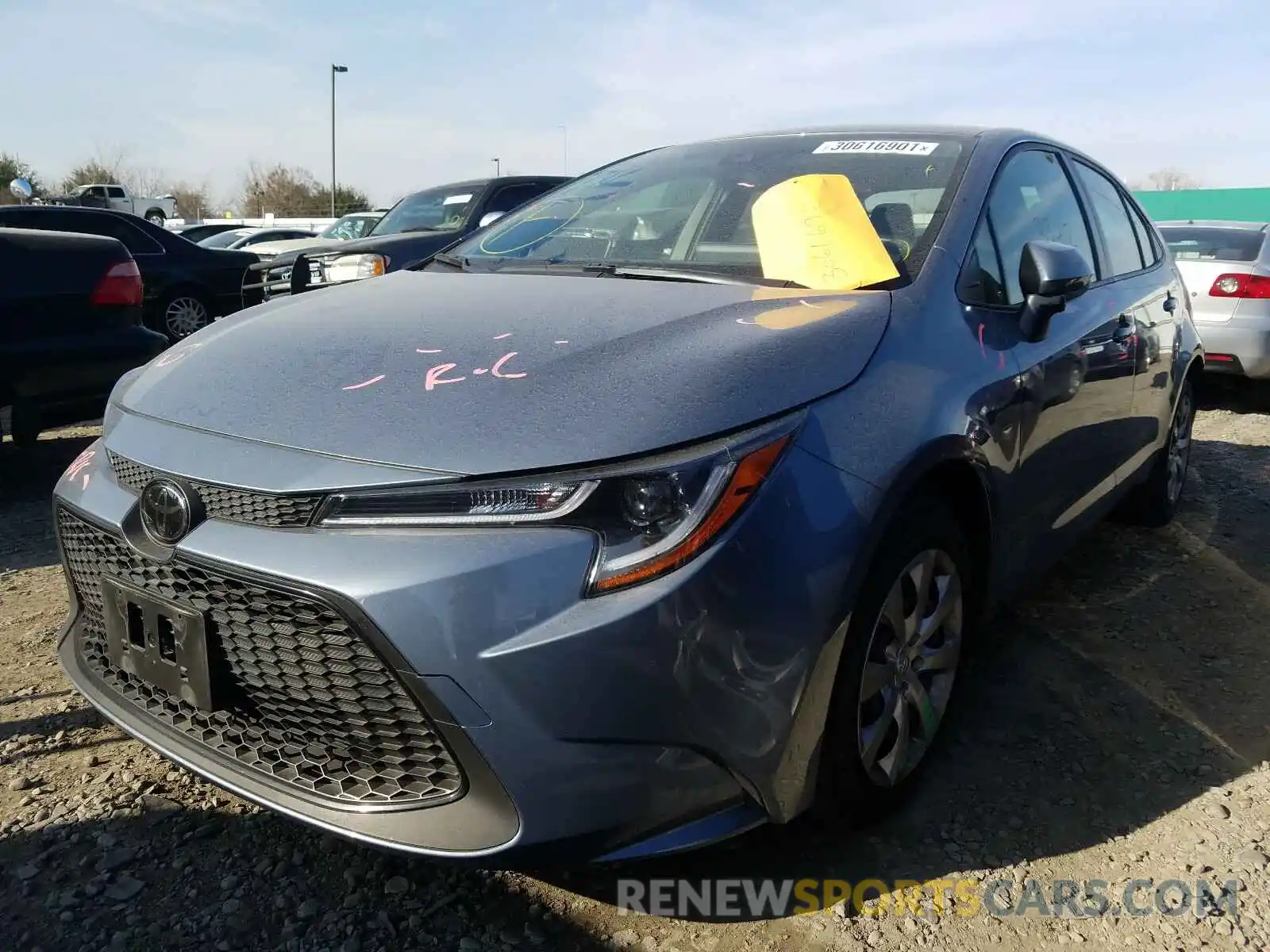 2 Photograph of a damaged car JTDEPRAE6LJ053784 TOYOTA COROLLA 2020