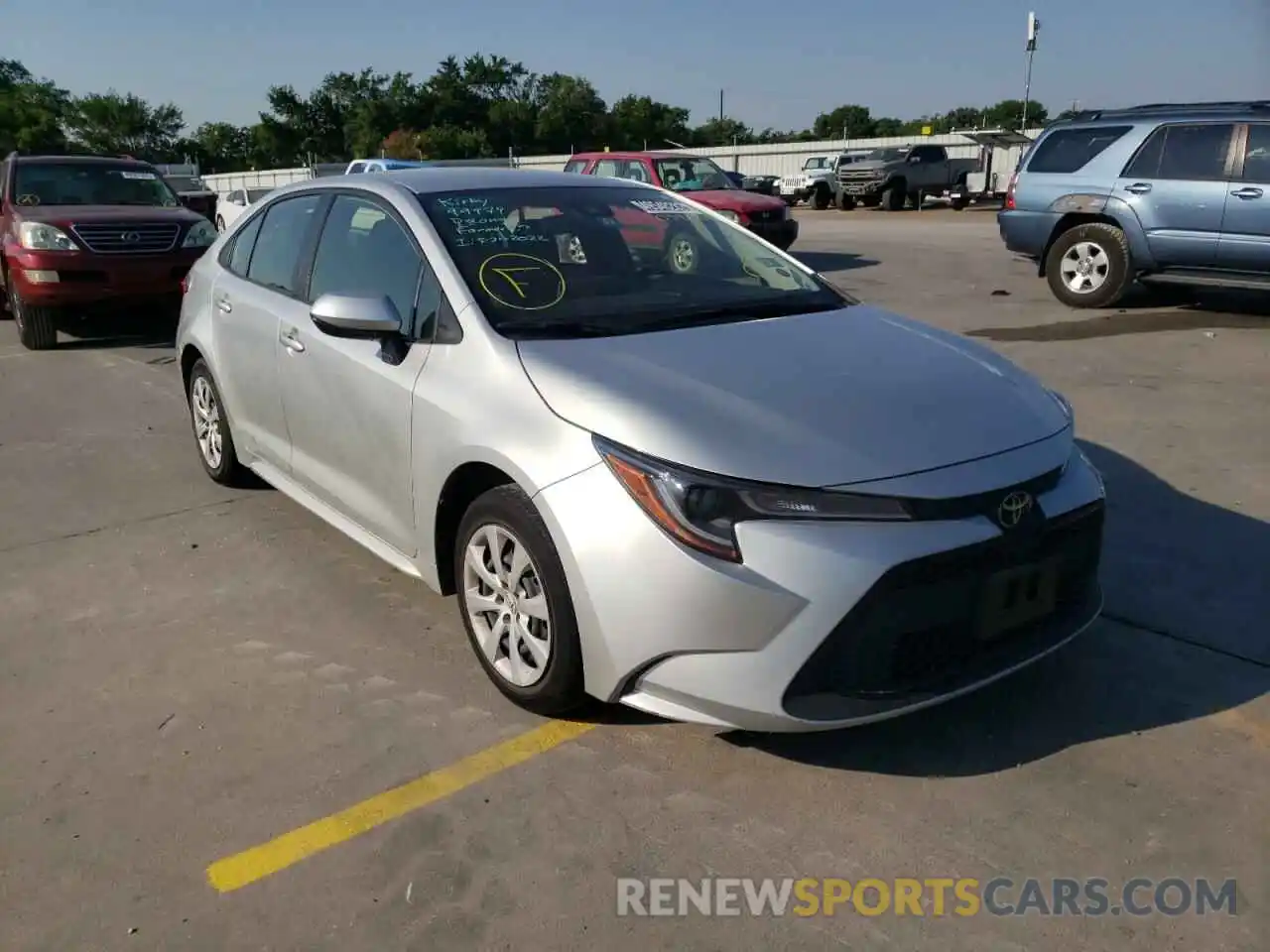 1 Photograph of a damaged car JTDEPRAE6LJ054773 TOYOTA COROLLA 2020