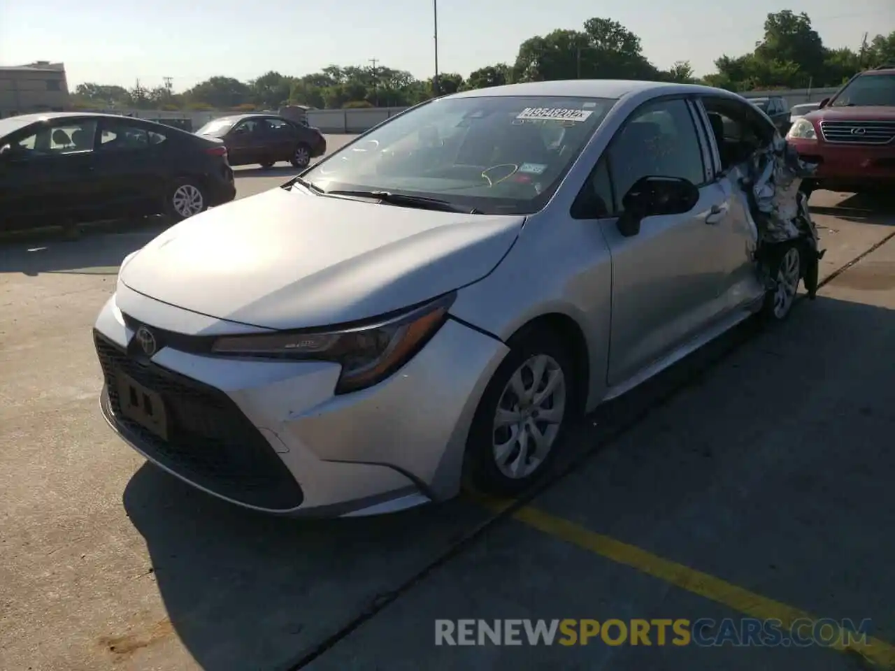 2 Photograph of a damaged car JTDEPRAE6LJ054773 TOYOTA COROLLA 2020