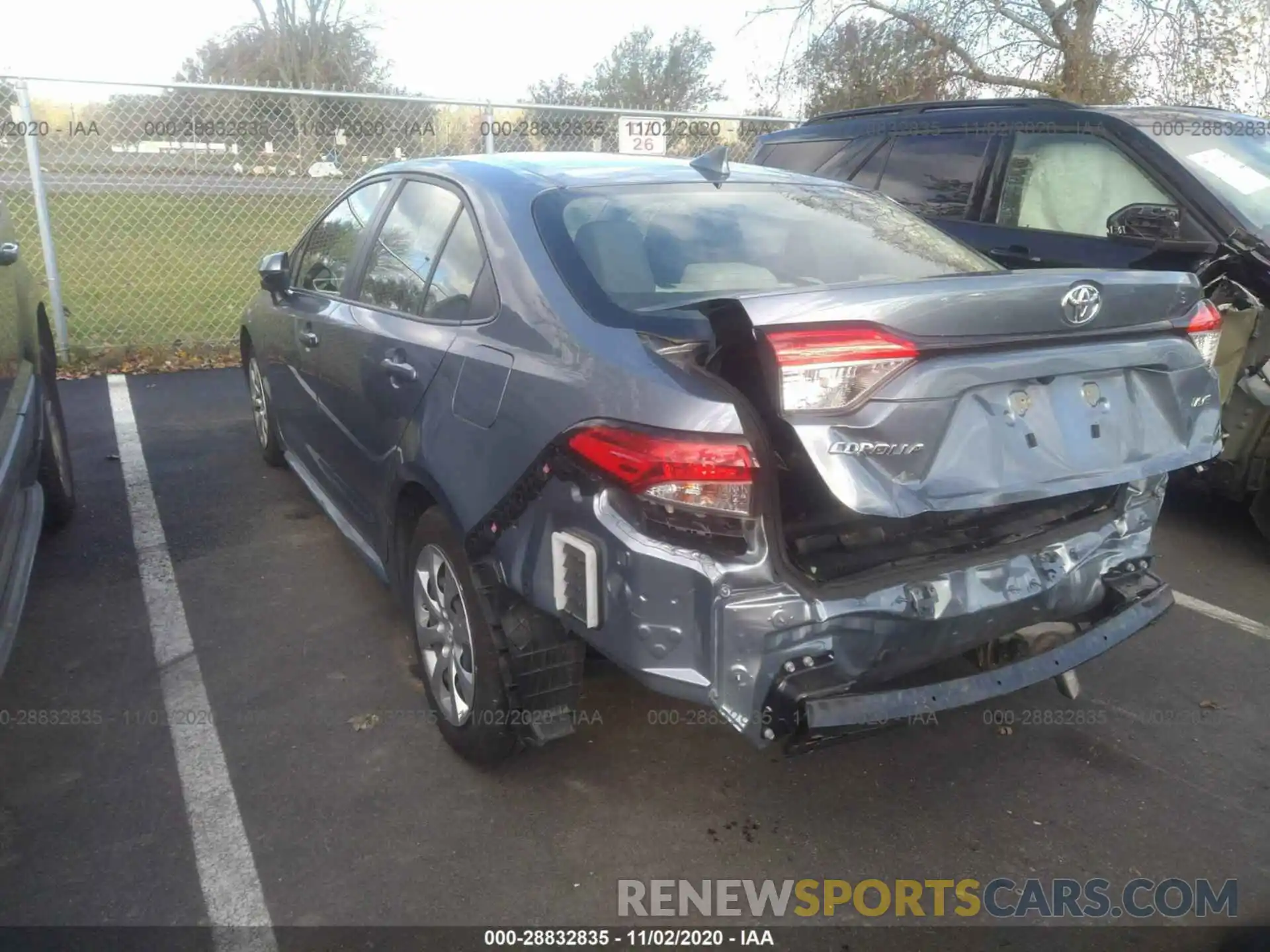 3 Photograph of a damaged car JTDEPRAE6LJ055003 TOYOTA COROLLA 2020