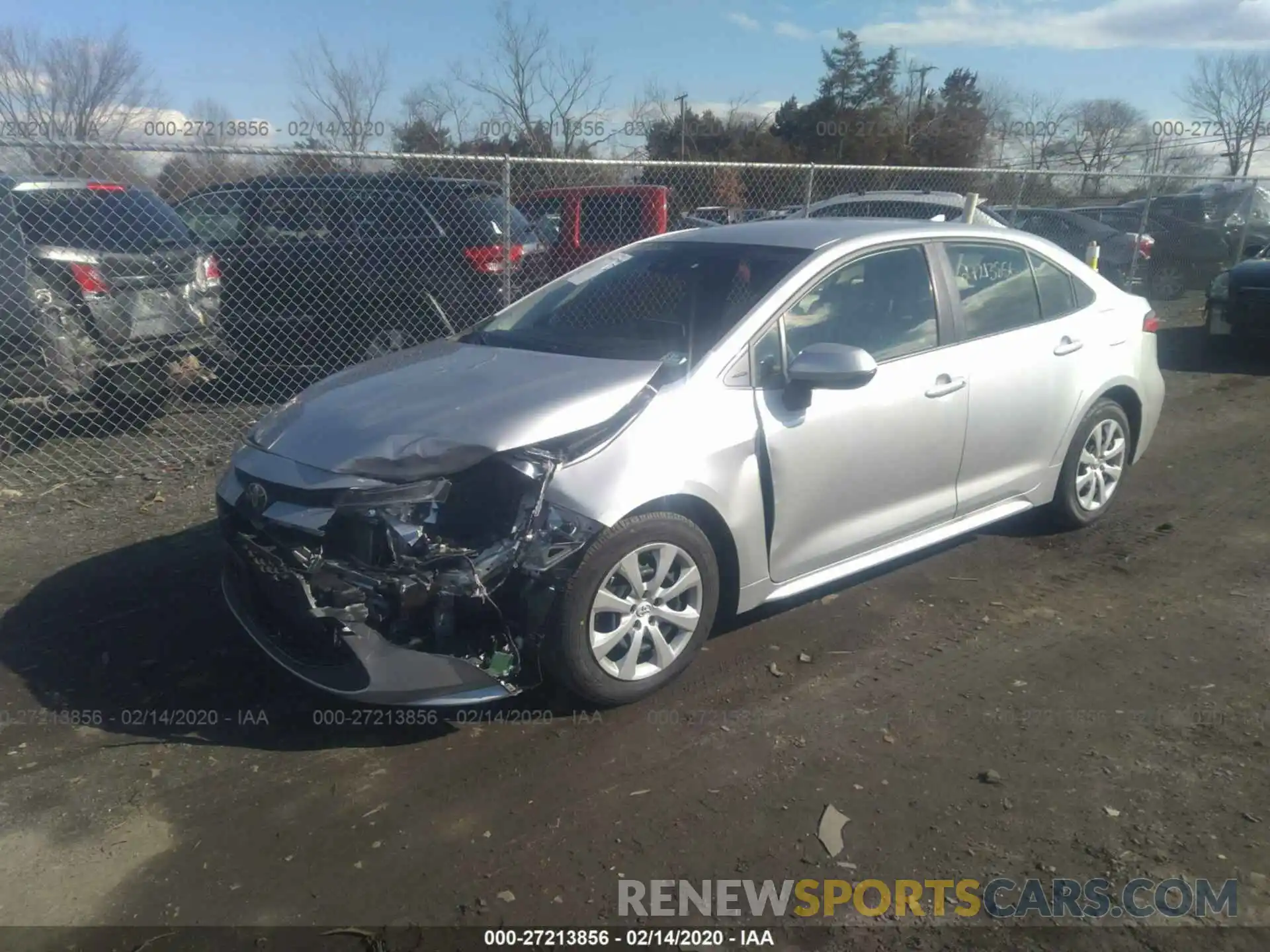 2 Photograph of a damaged car JTDEPRAE6LJ055499 TOYOTA COROLLA 2020