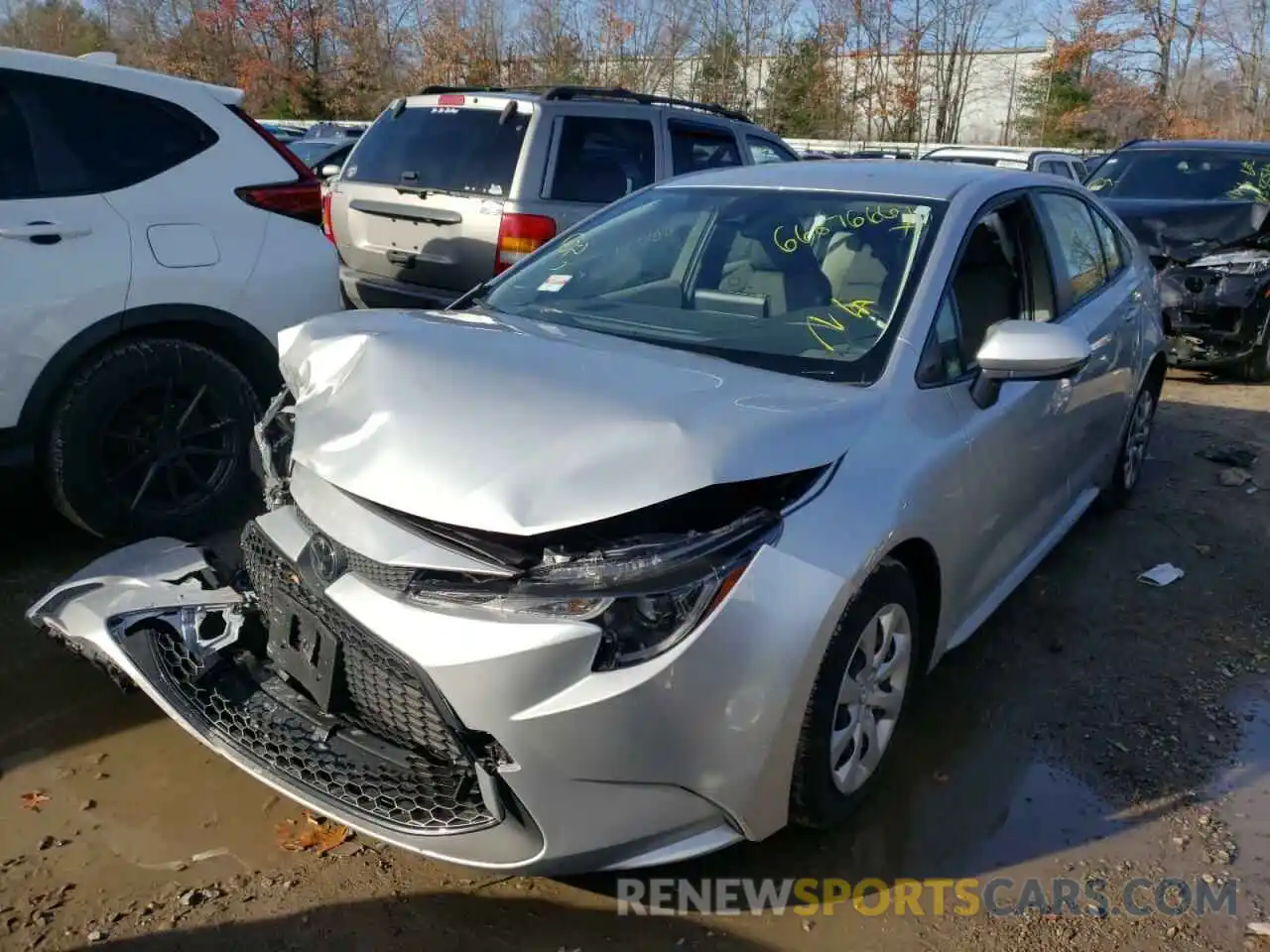 2 Photograph of a damaged car JTDEPRAE6LJ056085 TOYOTA COROLLA 2020