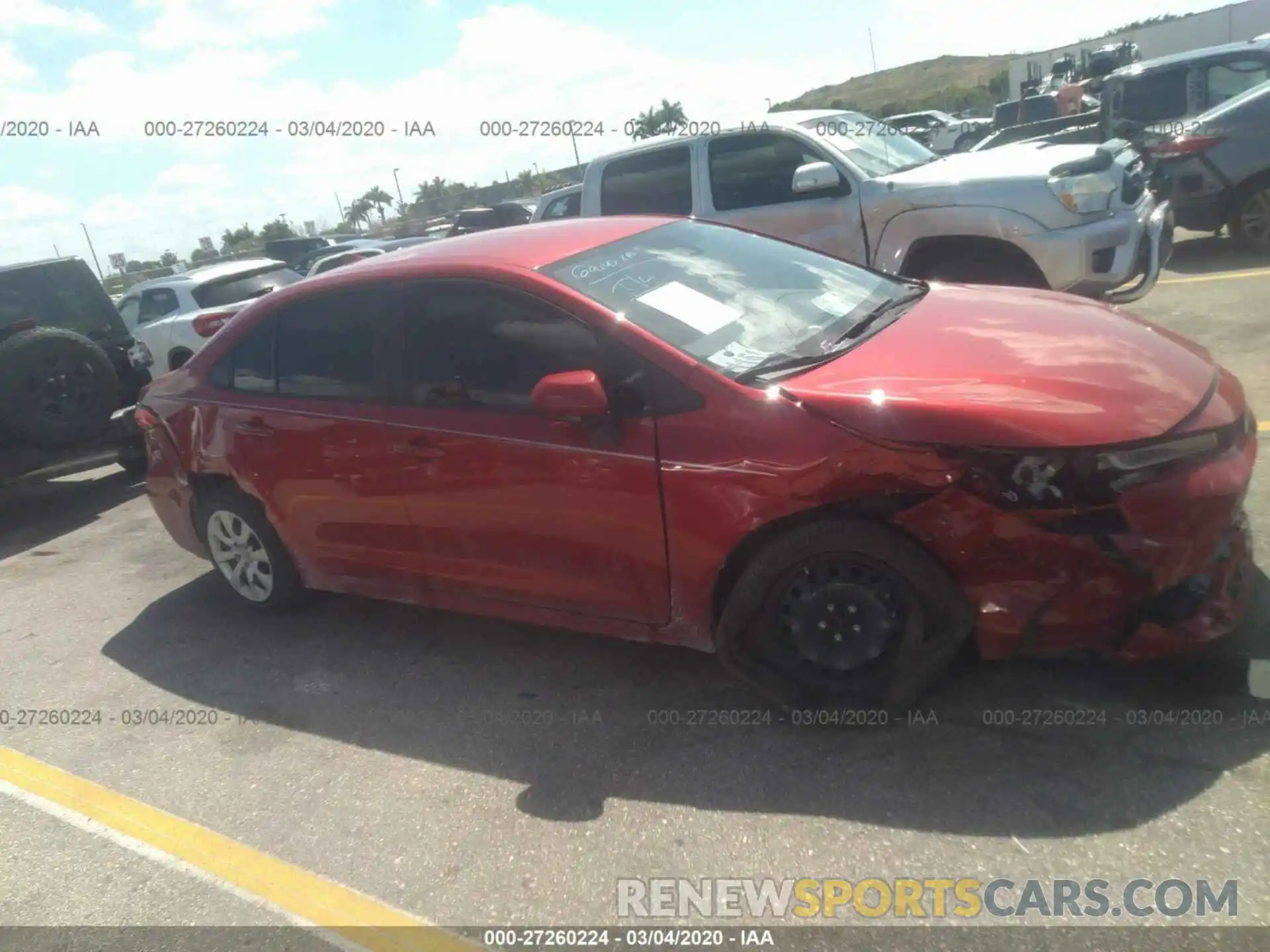 6 Photograph of a damaged car JTDEPRAE6LJ056099 TOYOTA COROLLA 2020