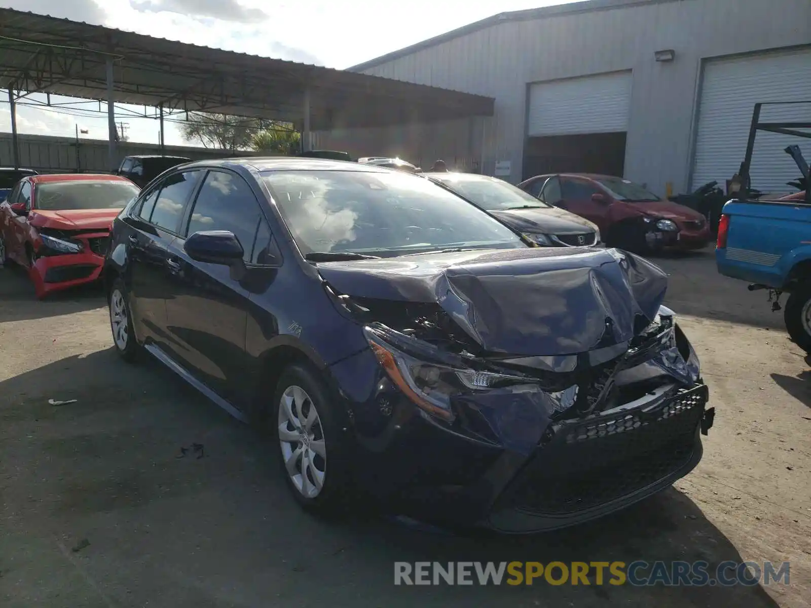 1 Photograph of a damaged car JTDEPRAE6LJ056684 TOYOTA COROLLA 2020