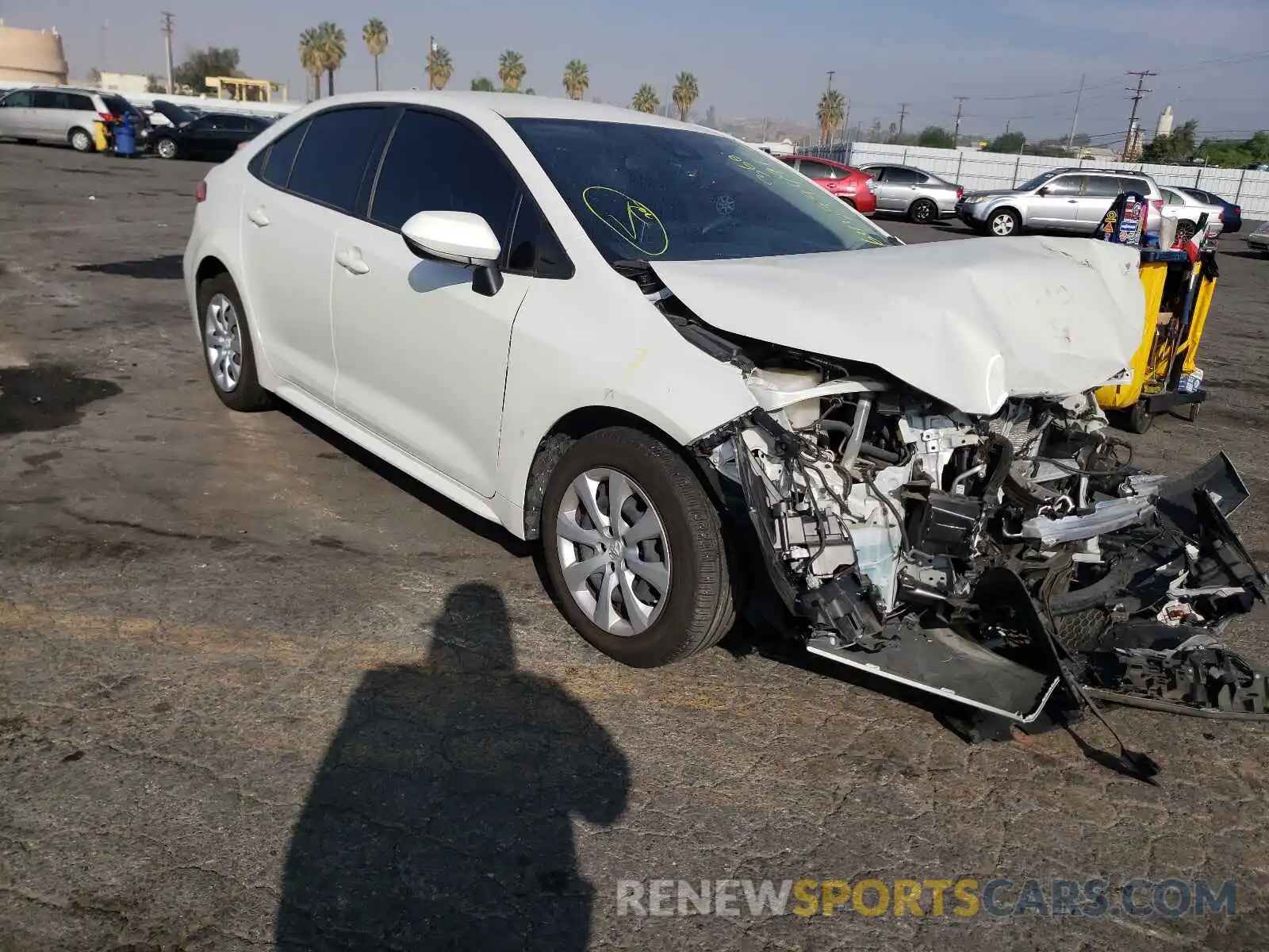 1 Photograph of a damaged car JTDEPRAE6LJ056698 TOYOTA COROLLA 2020