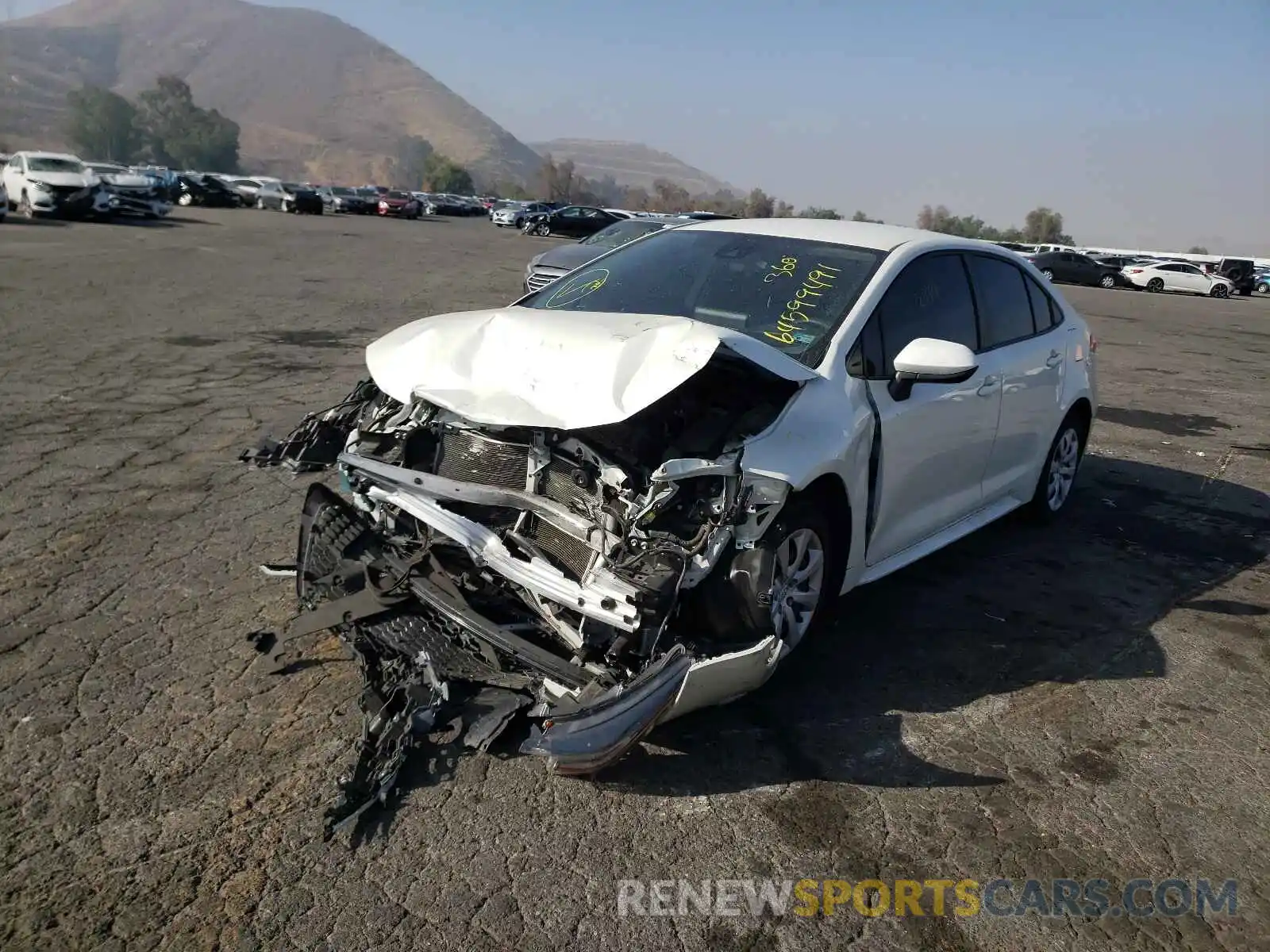 2 Photograph of a damaged car JTDEPRAE6LJ056698 TOYOTA COROLLA 2020