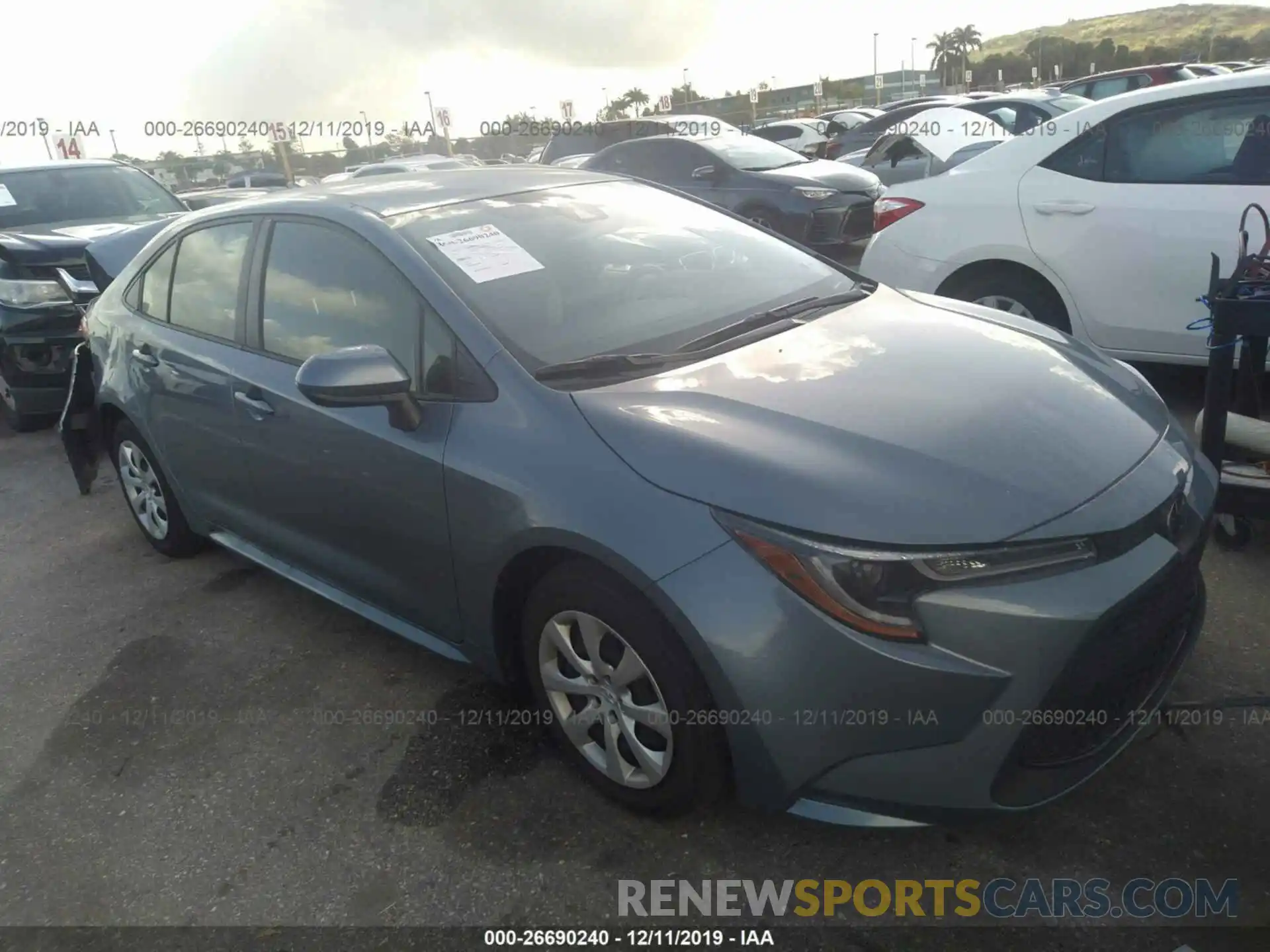 1 Photograph of a damaged car JTDEPRAE6LJ056734 TOYOTA COROLLA 2020