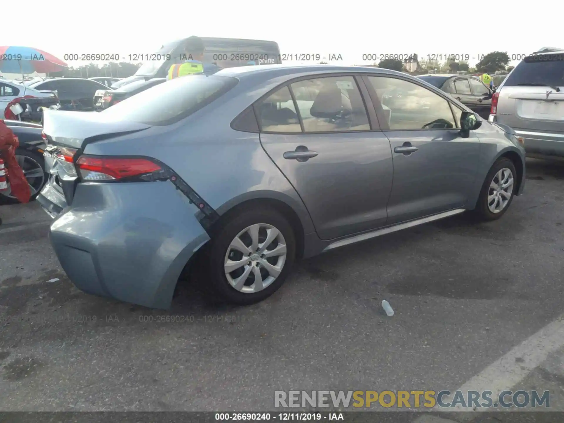 4 Photograph of a damaged car JTDEPRAE6LJ056734 TOYOTA COROLLA 2020