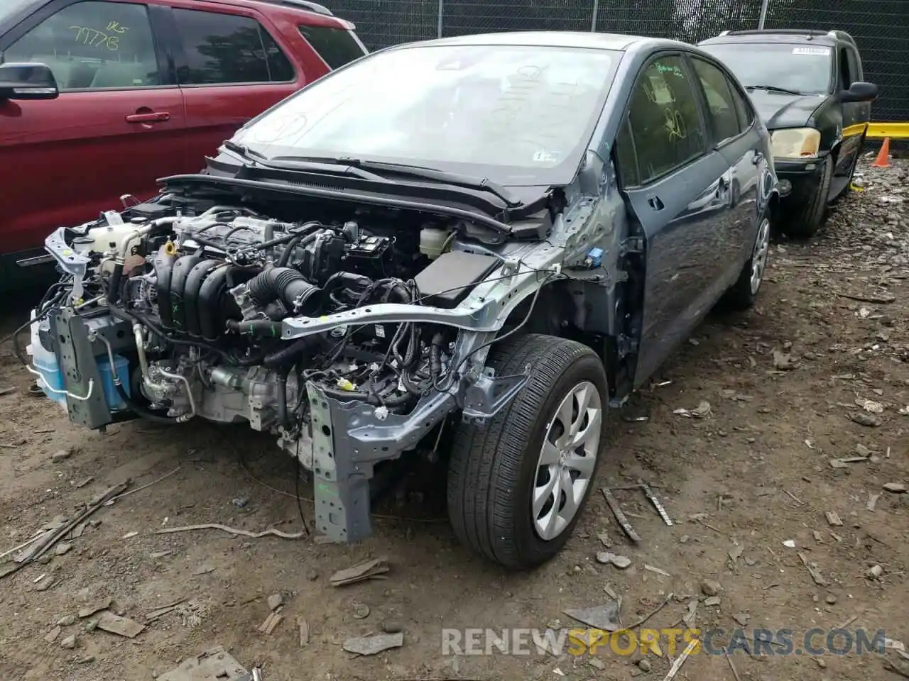 2 Photograph of a damaged car JTDEPRAE6LJ056975 TOYOTA COROLLA 2020