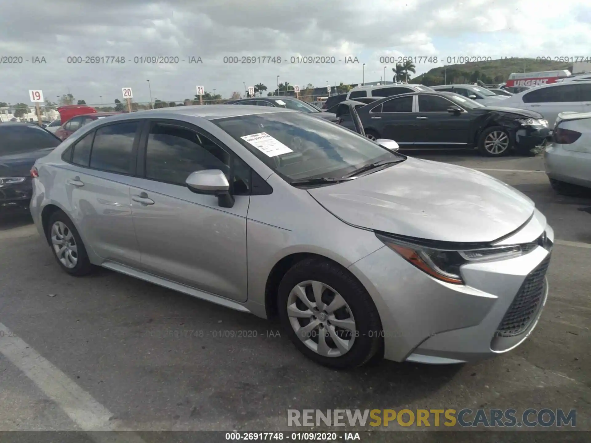 1 Photograph of a damaged car JTDEPRAE6LJ057186 TOYOTA COROLLA 2020