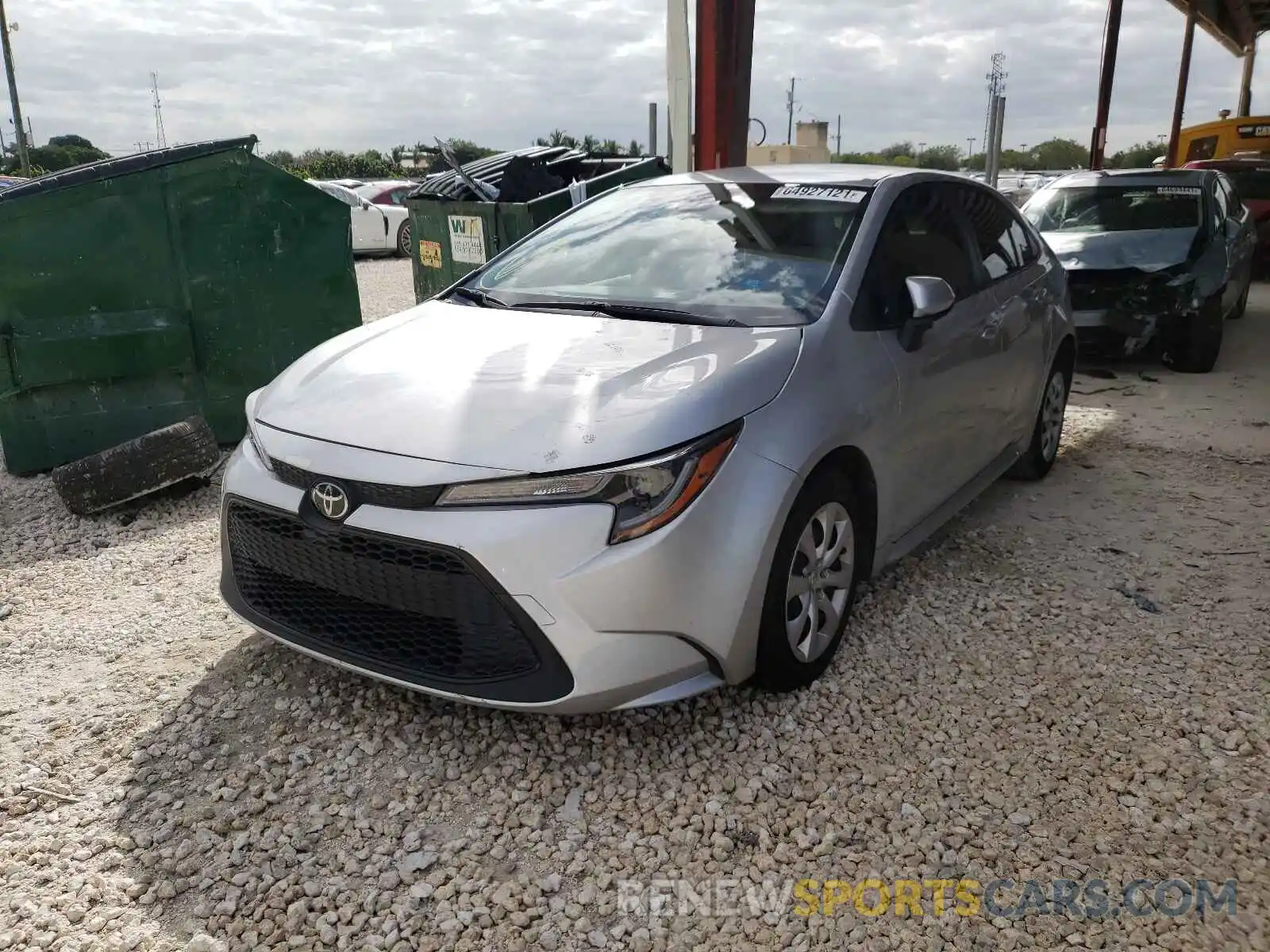 2 Photograph of a damaged car JTDEPRAE6LJ057351 TOYOTA COROLLA 2020