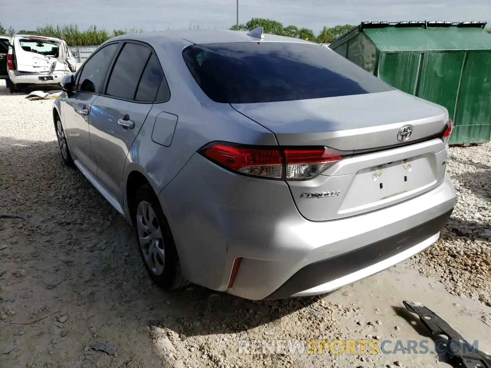 3 Photograph of a damaged car JTDEPRAE6LJ057351 TOYOTA COROLLA 2020