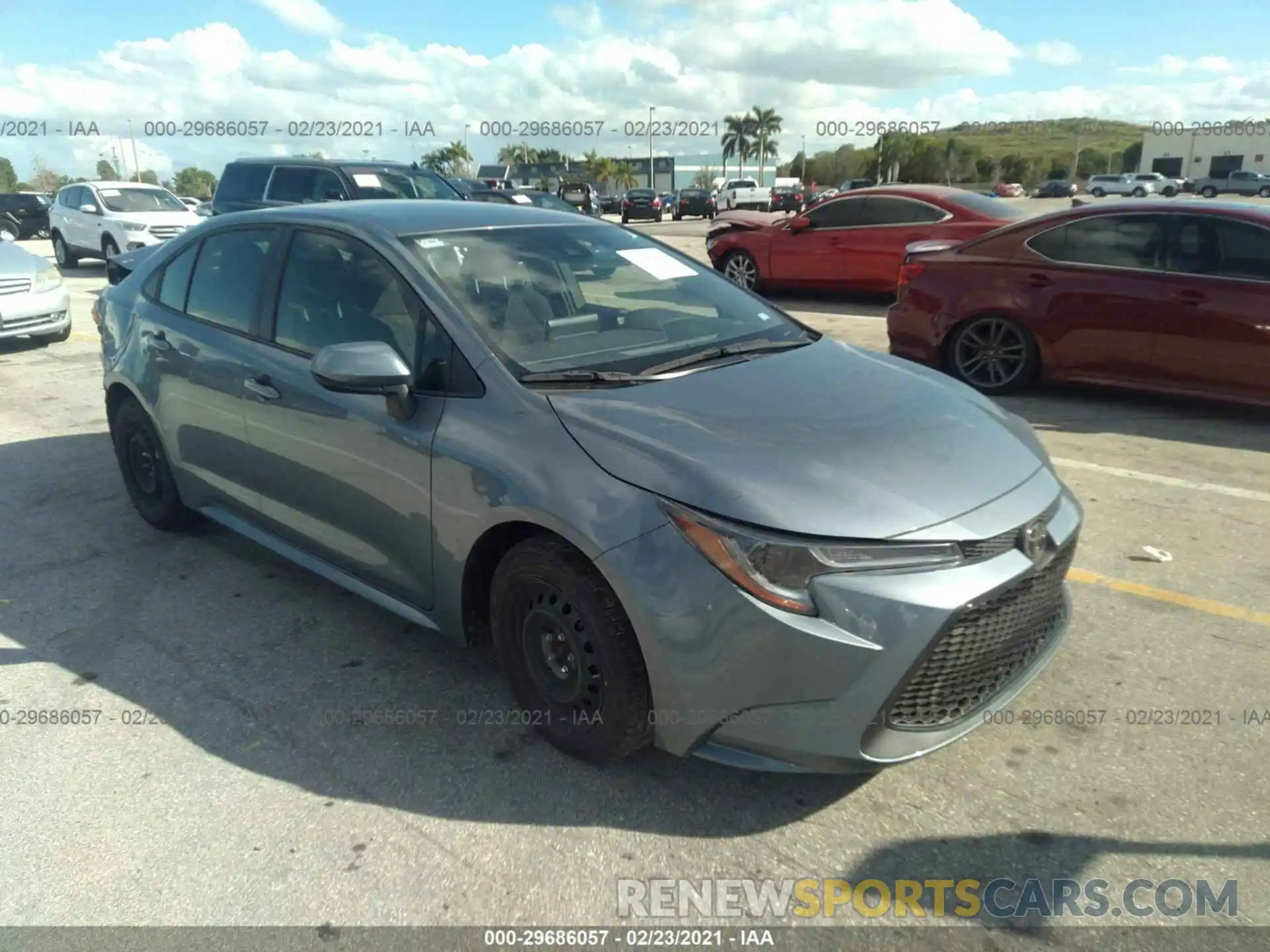 1 Photograph of a damaged car JTDEPRAE6LJ057706 TOYOTA COROLLA 2020