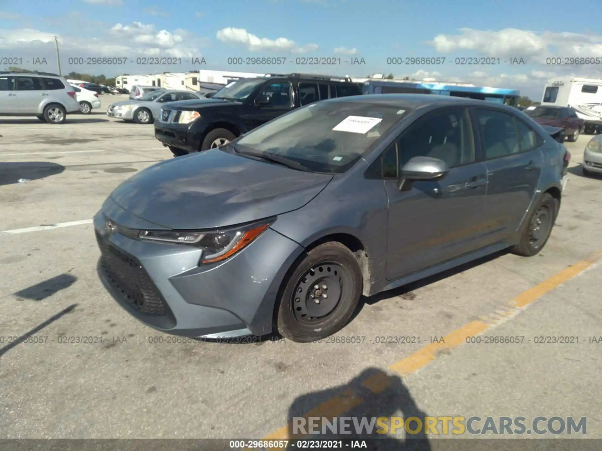 2 Photograph of a damaged car JTDEPRAE6LJ057706 TOYOTA COROLLA 2020