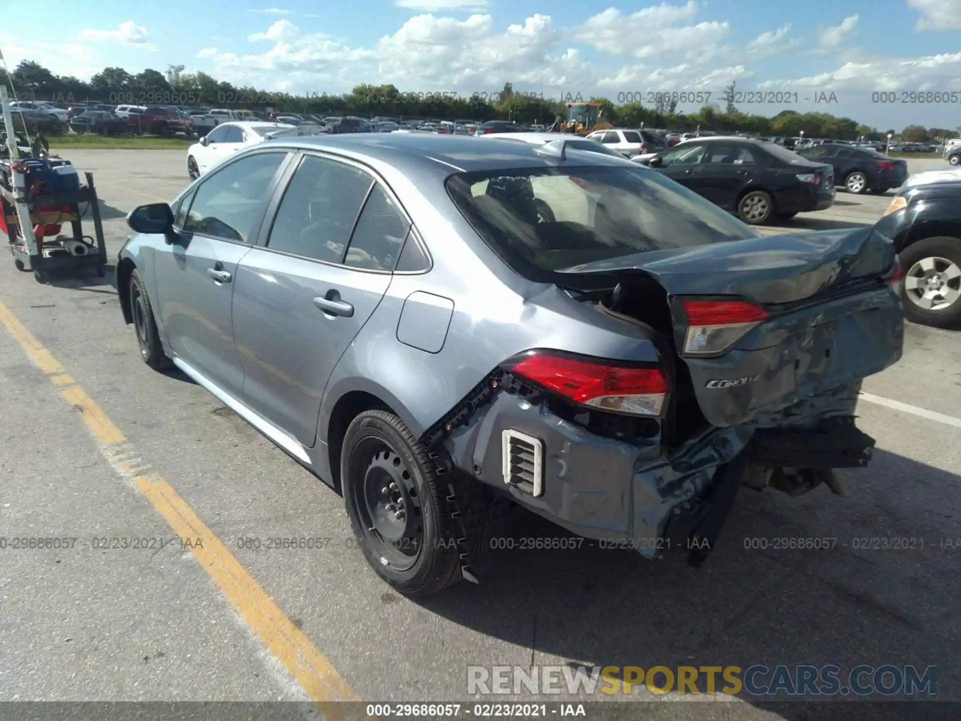 3 Photograph of a damaged car JTDEPRAE6LJ057706 TOYOTA COROLLA 2020