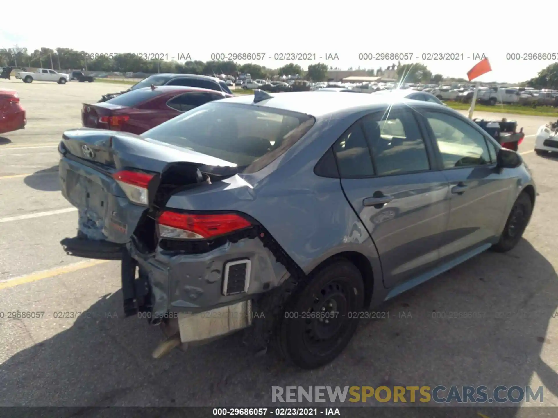 4 Photograph of a damaged car JTDEPRAE6LJ057706 TOYOTA COROLLA 2020