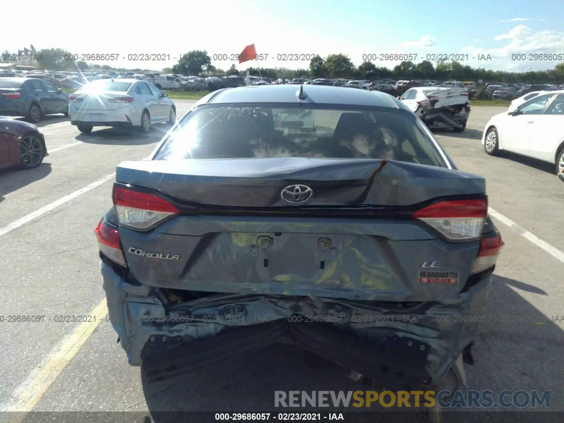 6 Photograph of a damaged car JTDEPRAE6LJ057706 TOYOTA COROLLA 2020