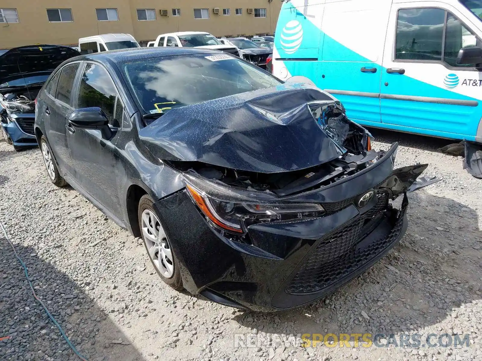 1 Photograph of a damaged car JTDEPRAE6LJ058046 TOYOTA COROLLA 2020