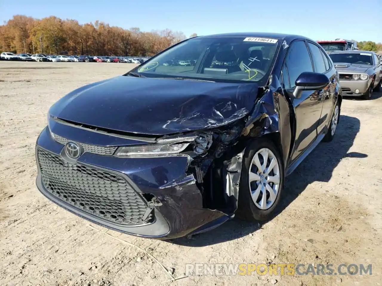 2 Photograph of a damaged car JTDEPRAE6LJ058760 TOYOTA COROLLA 2020