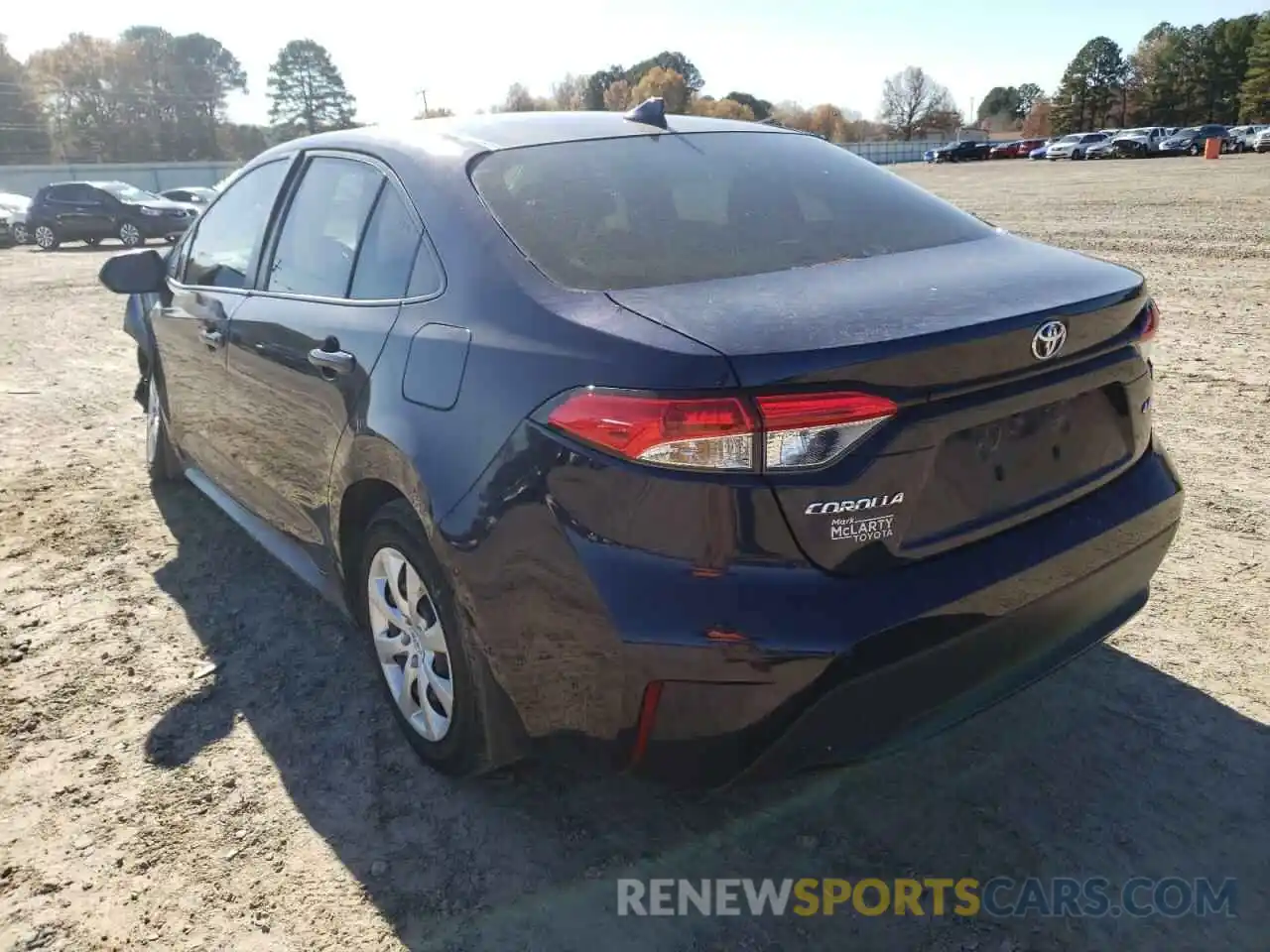 3 Photograph of a damaged car JTDEPRAE6LJ058760 TOYOTA COROLLA 2020