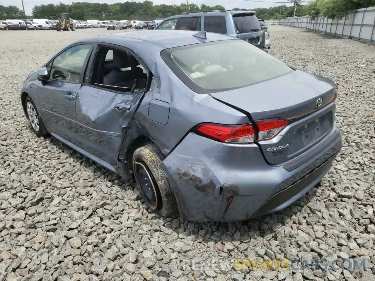 3 Photograph of a damaged car JTDEPRAE6LJ058905 TOYOTA COROLLA 2020