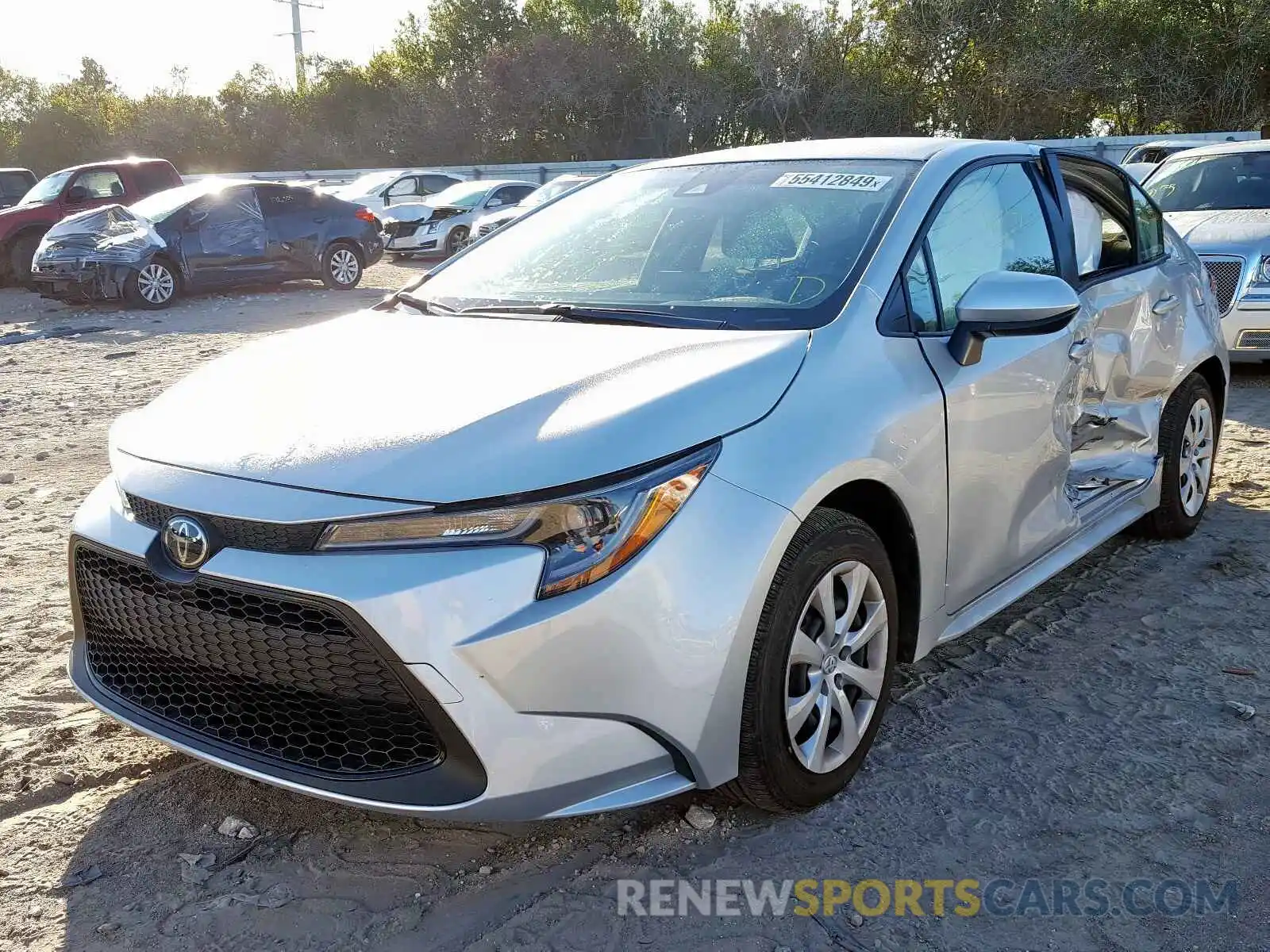 2 Photograph of a damaged car JTDEPRAE6LJ059097 TOYOTA COROLLA 2020