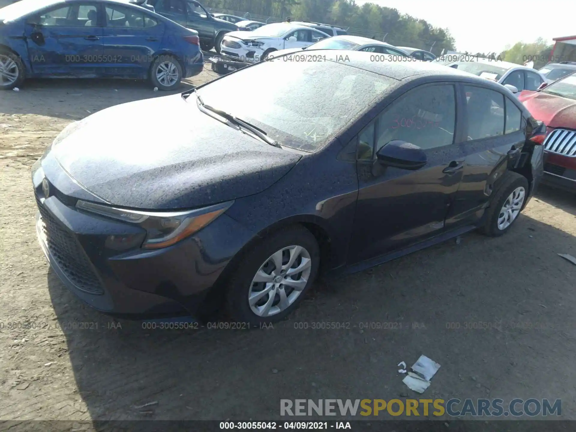 2 Photograph of a damaged car JTDEPRAE6LJ059374 TOYOTA COROLLA 2020