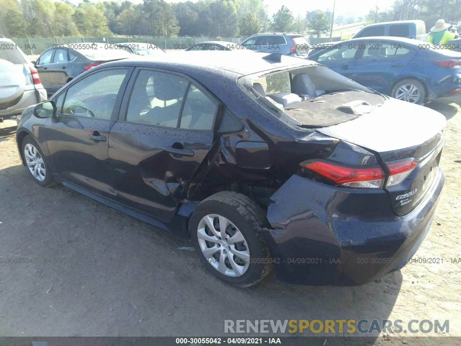 3 Photograph of a damaged car JTDEPRAE6LJ059374 TOYOTA COROLLA 2020