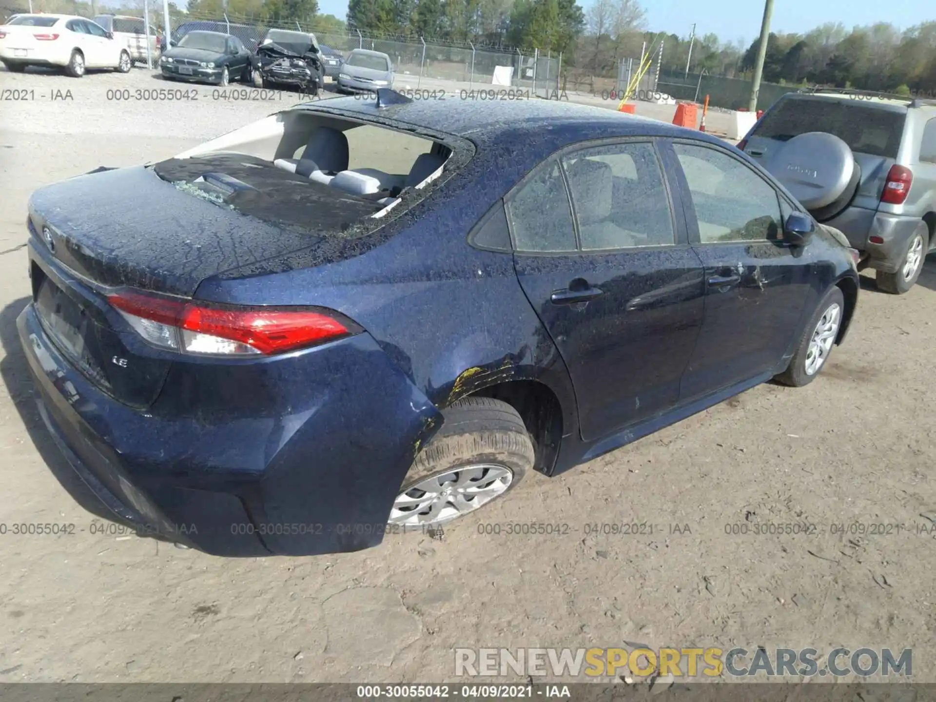 4 Photograph of a damaged car JTDEPRAE6LJ059374 TOYOTA COROLLA 2020