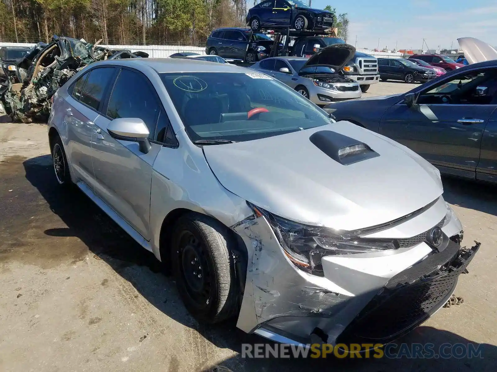 1 Photograph of a damaged car JTDEPRAE6LJ059424 TOYOTA COROLLA 2020