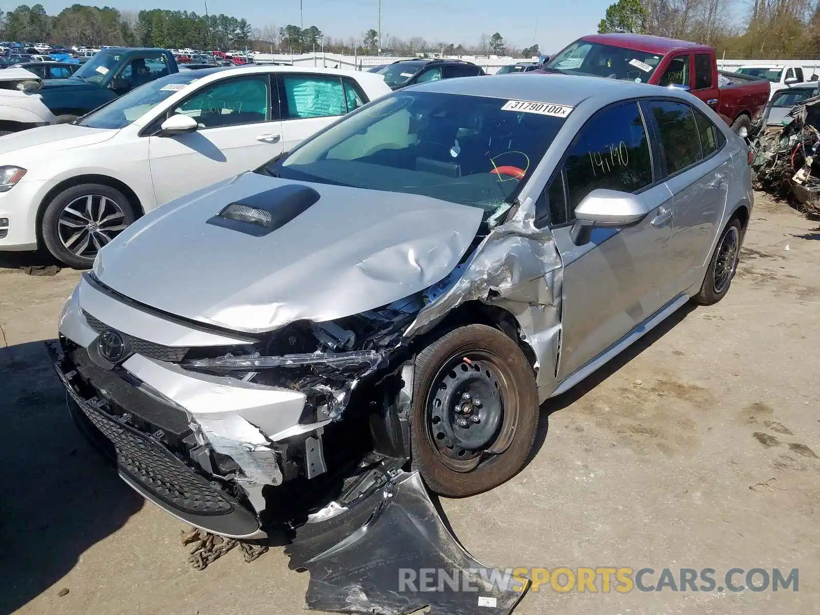 2 Photograph of a damaged car JTDEPRAE6LJ059424 TOYOTA COROLLA 2020