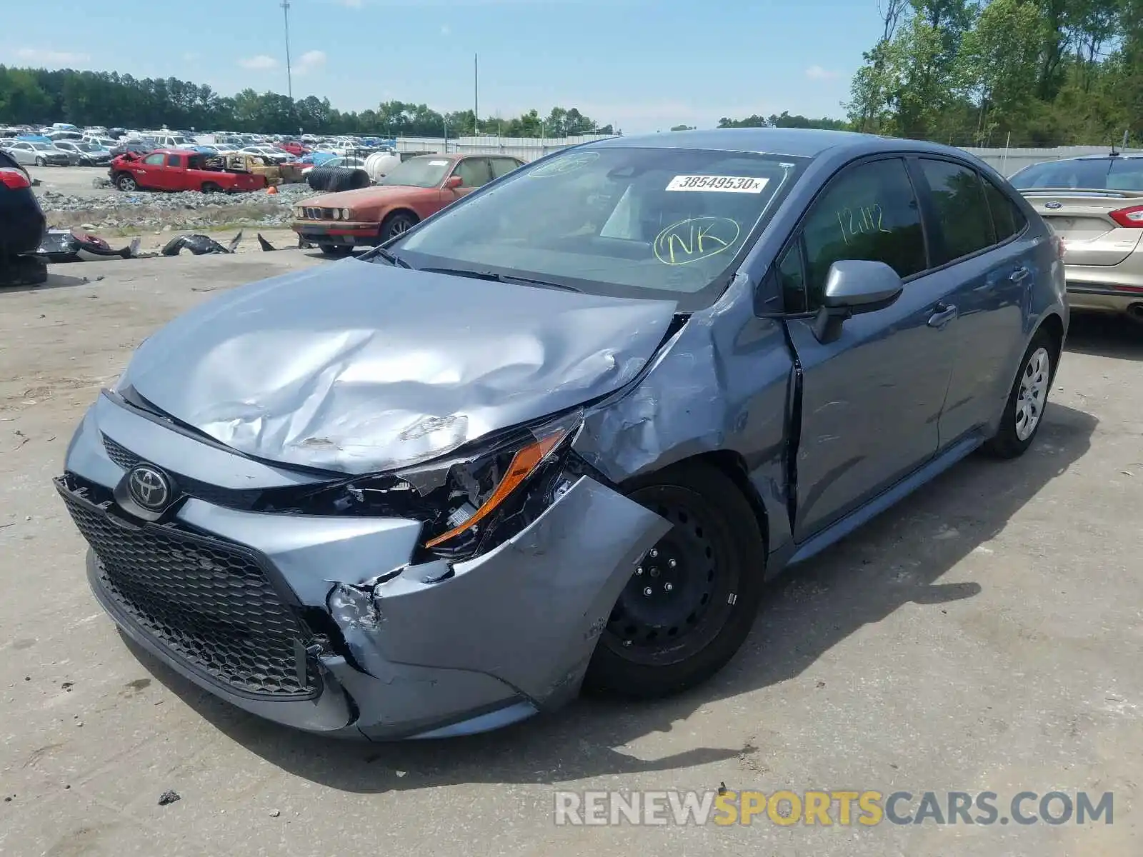 2 Photograph of a damaged car JTDEPRAE6LJ060217 TOYOTA COROLLA 2020