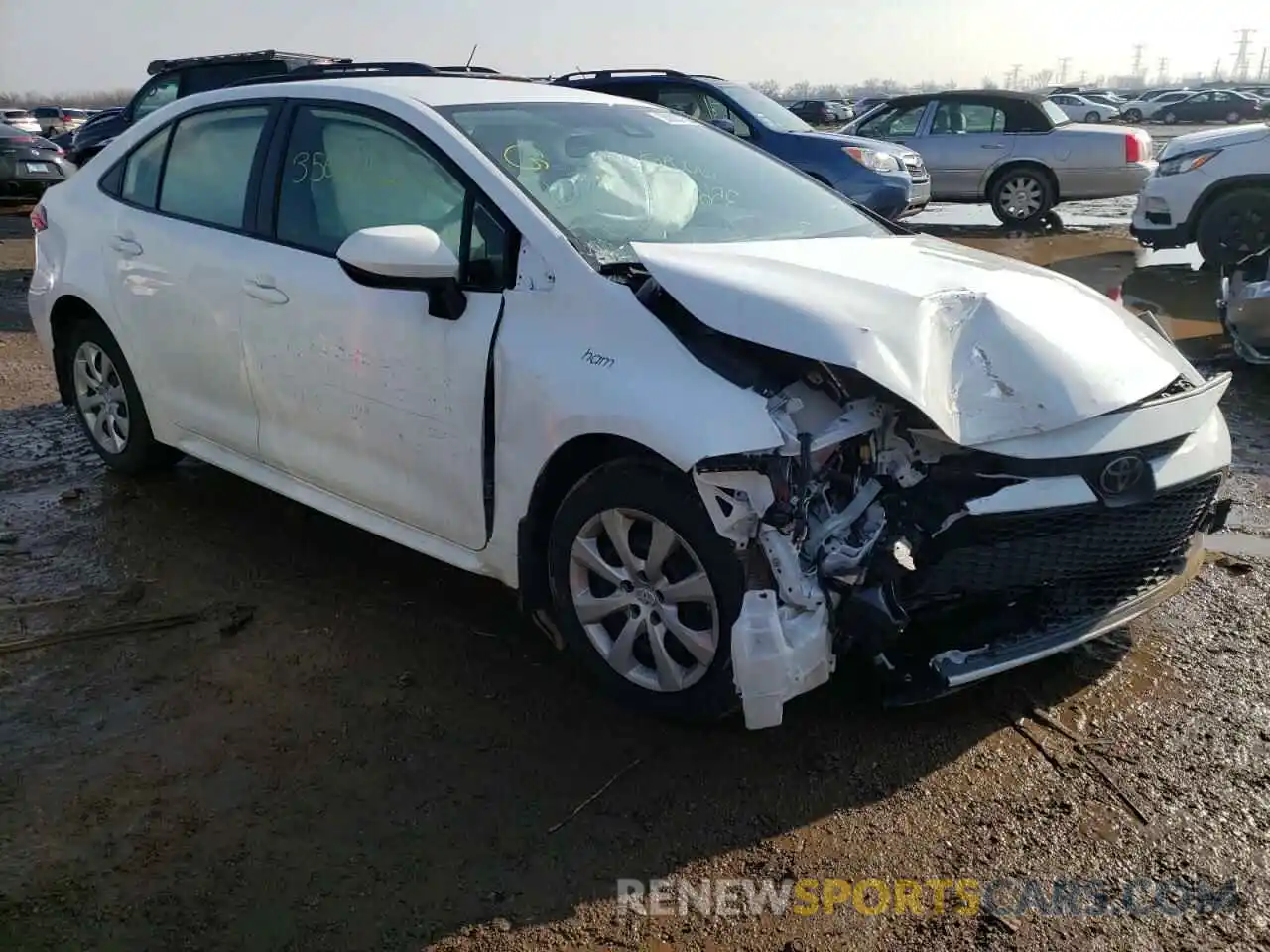 1 Photograph of a damaged car JTDEPRAE6LJ060587 TOYOTA COROLLA 2020