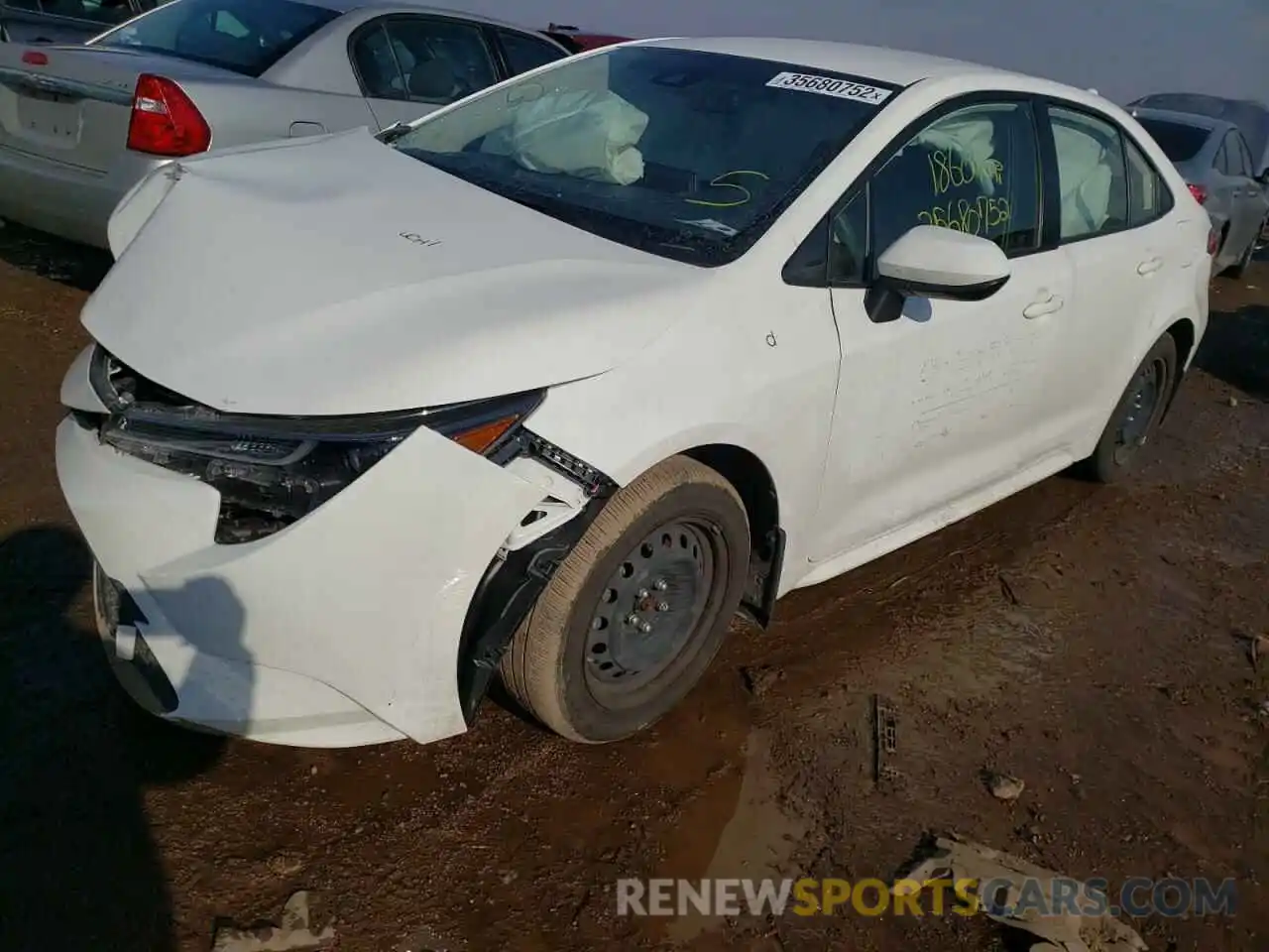 2 Photograph of a damaged car JTDEPRAE6LJ060587 TOYOTA COROLLA 2020