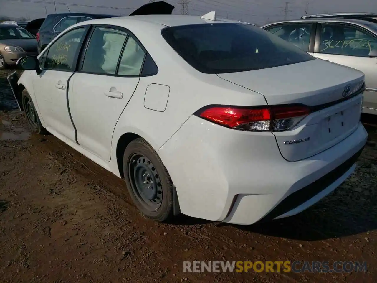 3 Photograph of a damaged car JTDEPRAE6LJ060587 TOYOTA COROLLA 2020