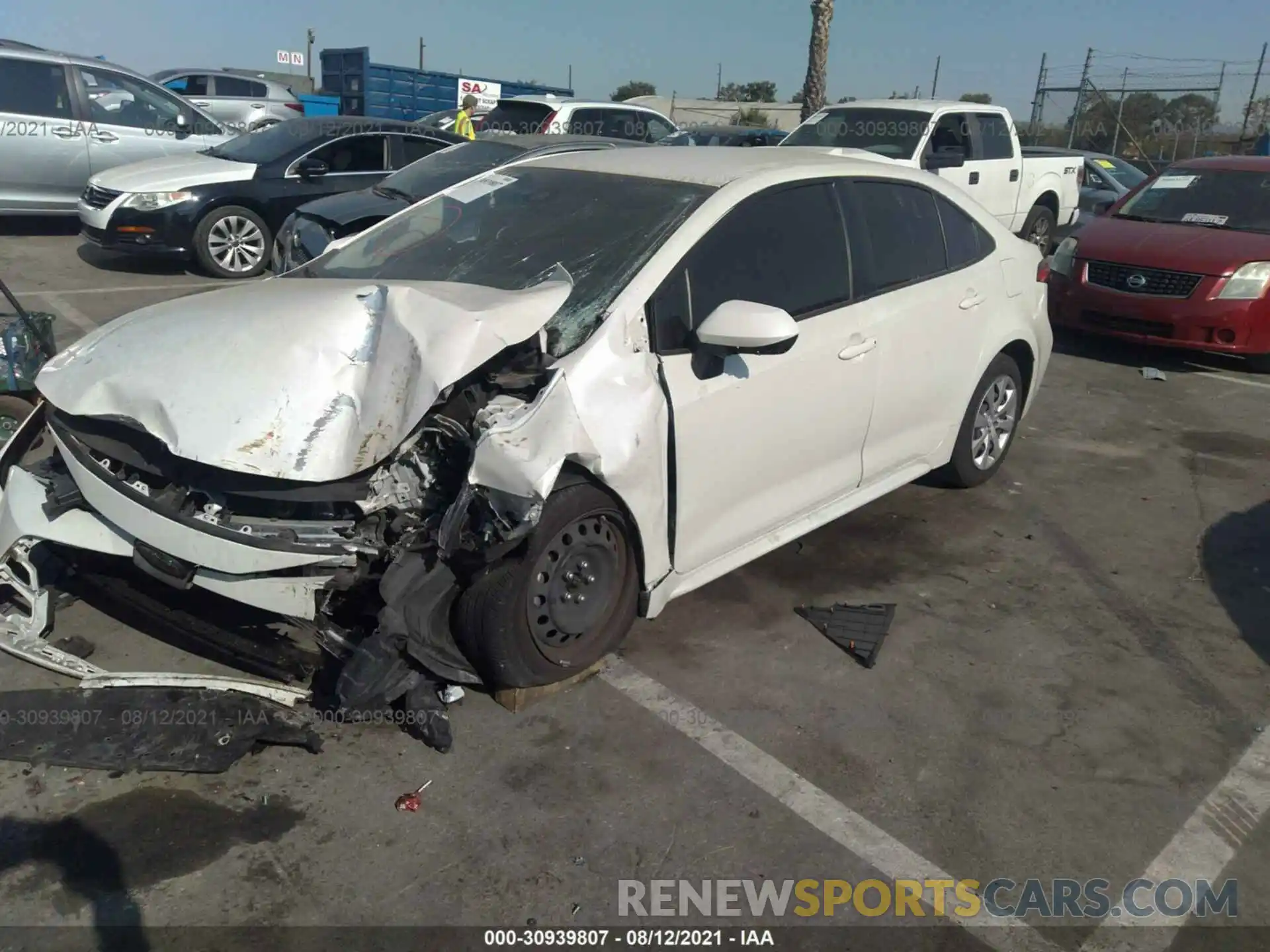 2 Photograph of a damaged car JTDEPRAE6LJ060895 TOYOTA COROLLA 2020