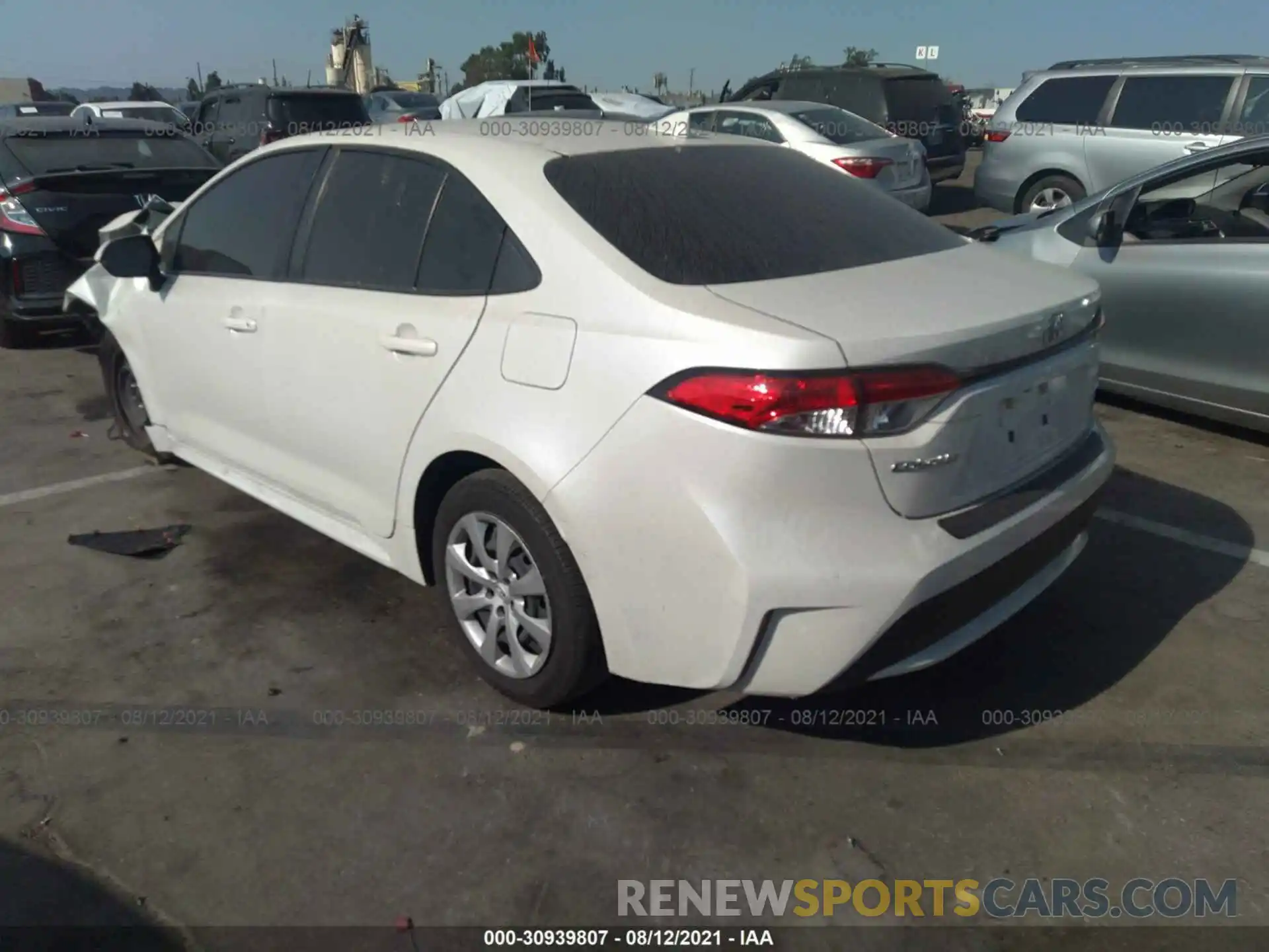 3 Photograph of a damaged car JTDEPRAE6LJ060895 TOYOTA COROLLA 2020