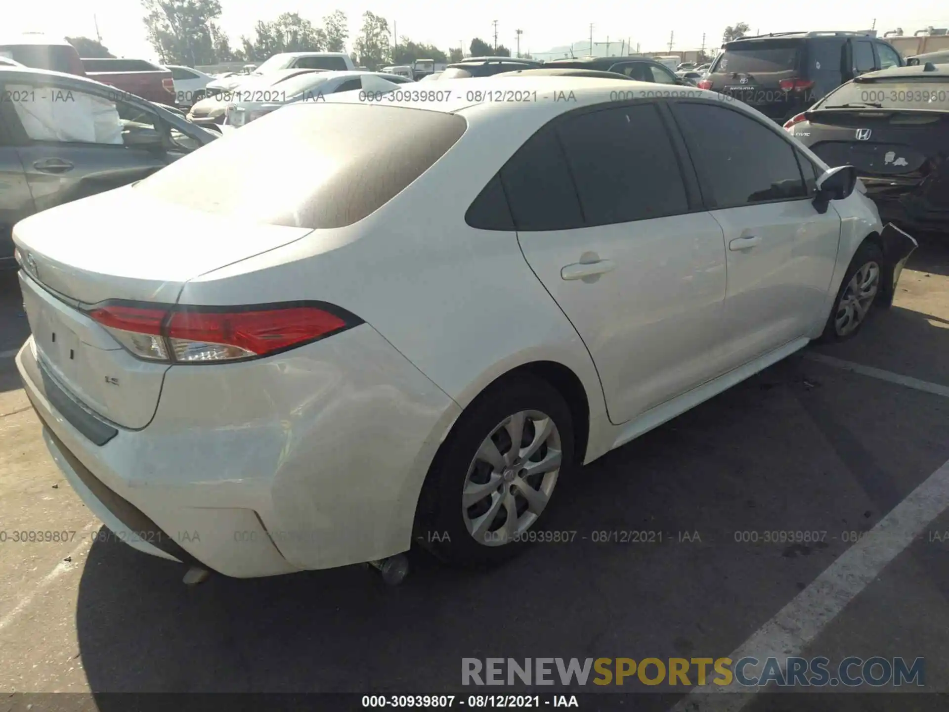 4 Photograph of a damaged car JTDEPRAE6LJ060895 TOYOTA COROLLA 2020