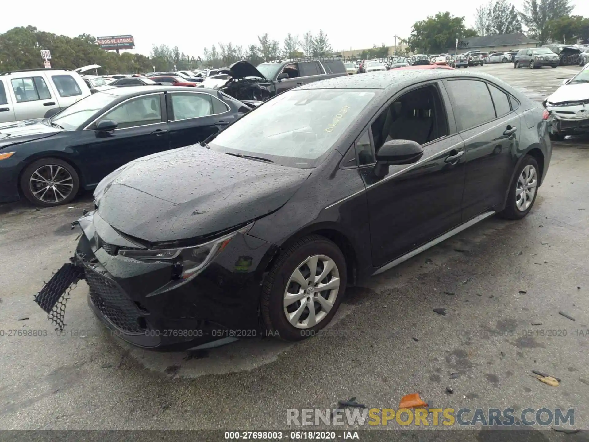 2 Photograph of a damaged car JTDEPRAE6LJ061027 TOYOTA COROLLA 2020