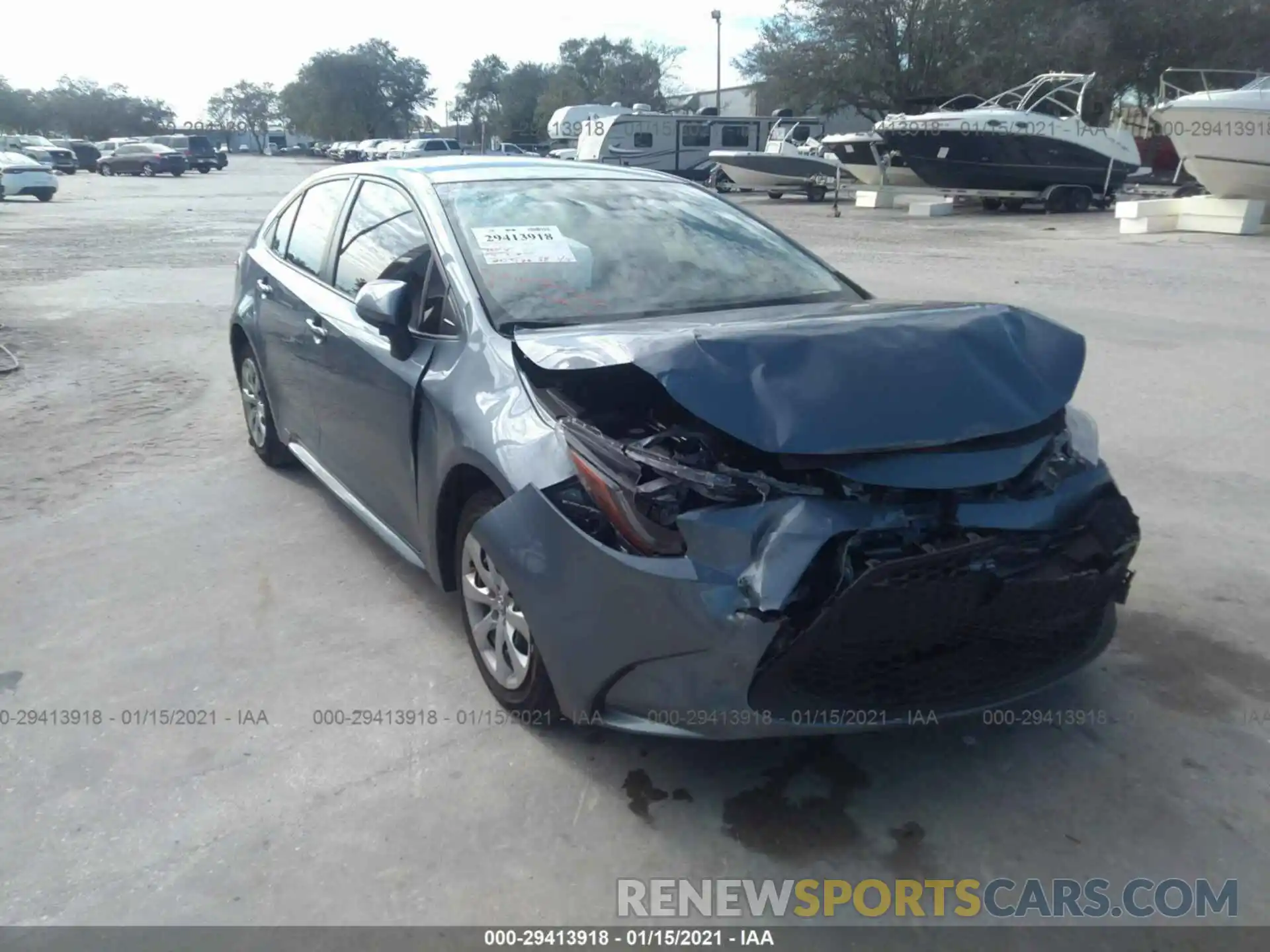 1 Photograph of a damaged car JTDEPRAE6LJ061464 TOYOTA COROLLA 2020