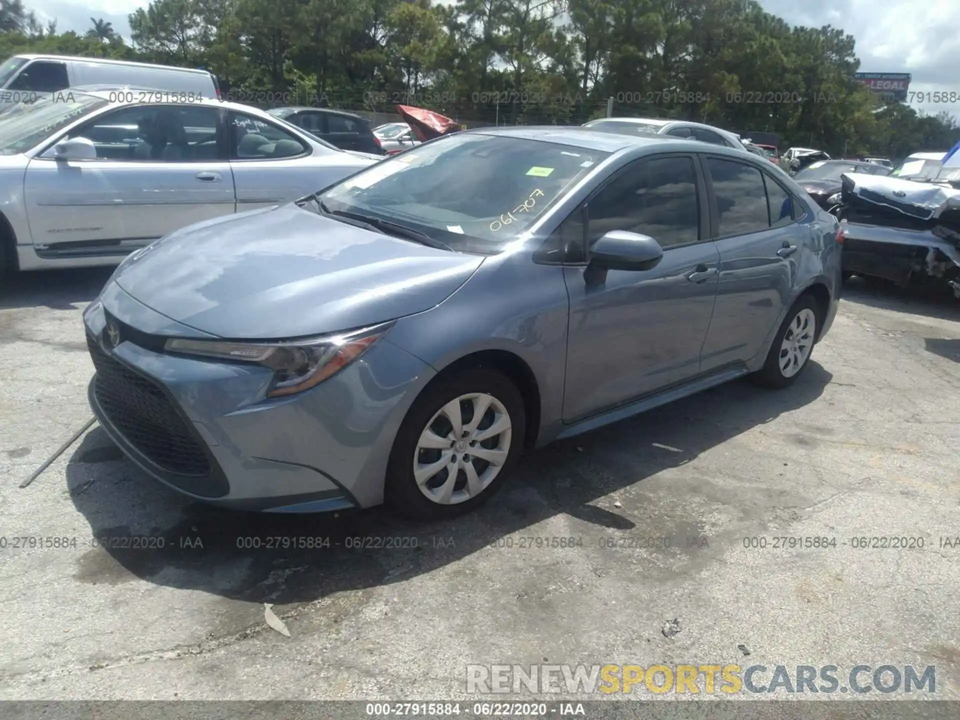 2 Photograph of a damaged car JTDEPRAE6LJ061707 TOYOTA COROLLA 2020