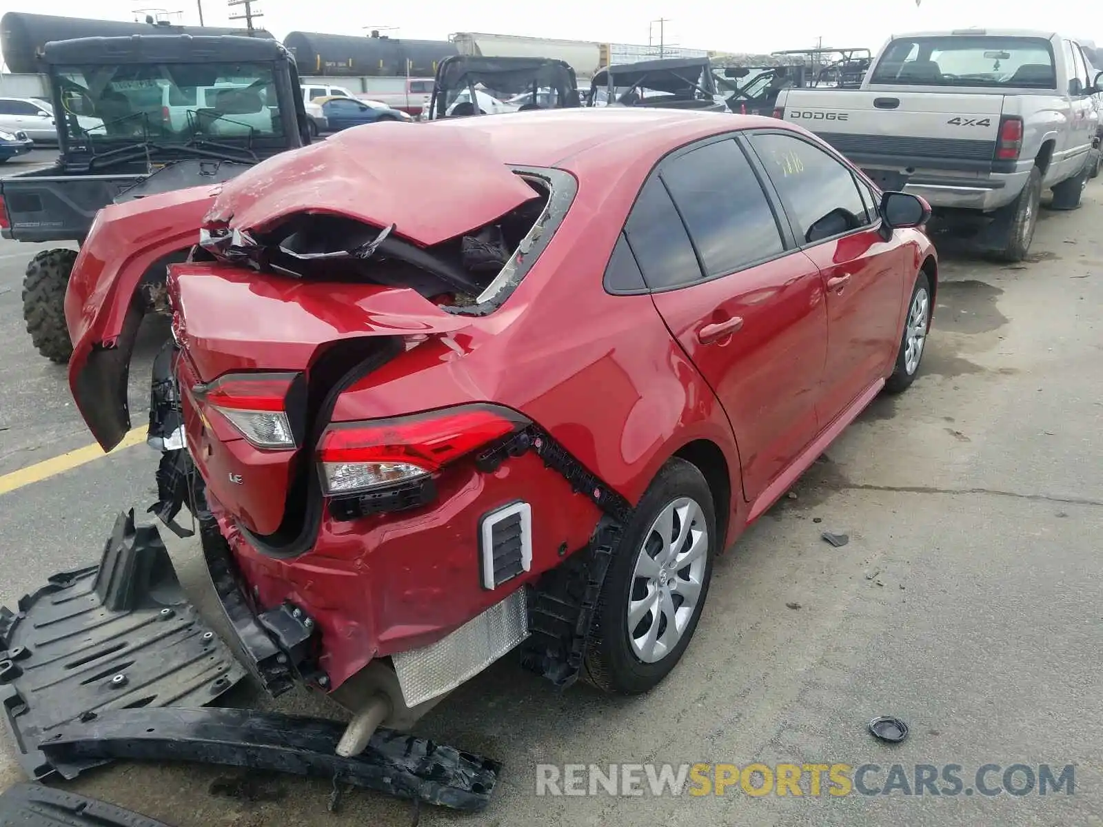 4 Photograph of a damaged car JTDEPRAE6LJ062209 TOYOTA COROLLA 2020