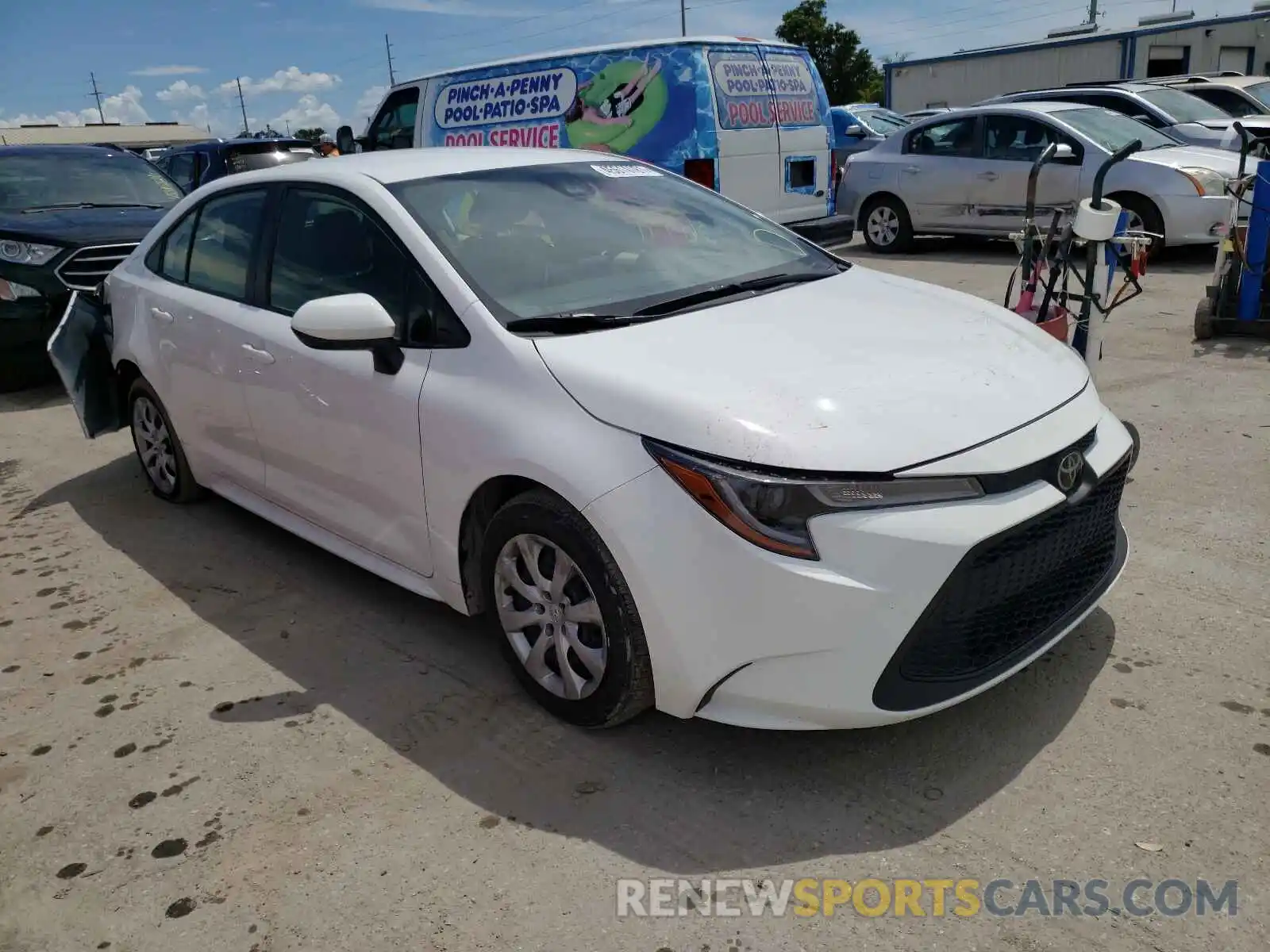 1 Photograph of a damaged car JTDEPRAE6LJ062596 TOYOTA COROLLA 2020