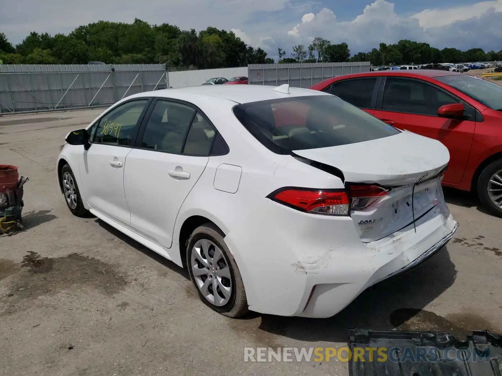 3 Photograph of a damaged car JTDEPRAE6LJ062596 TOYOTA COROLLA 2020