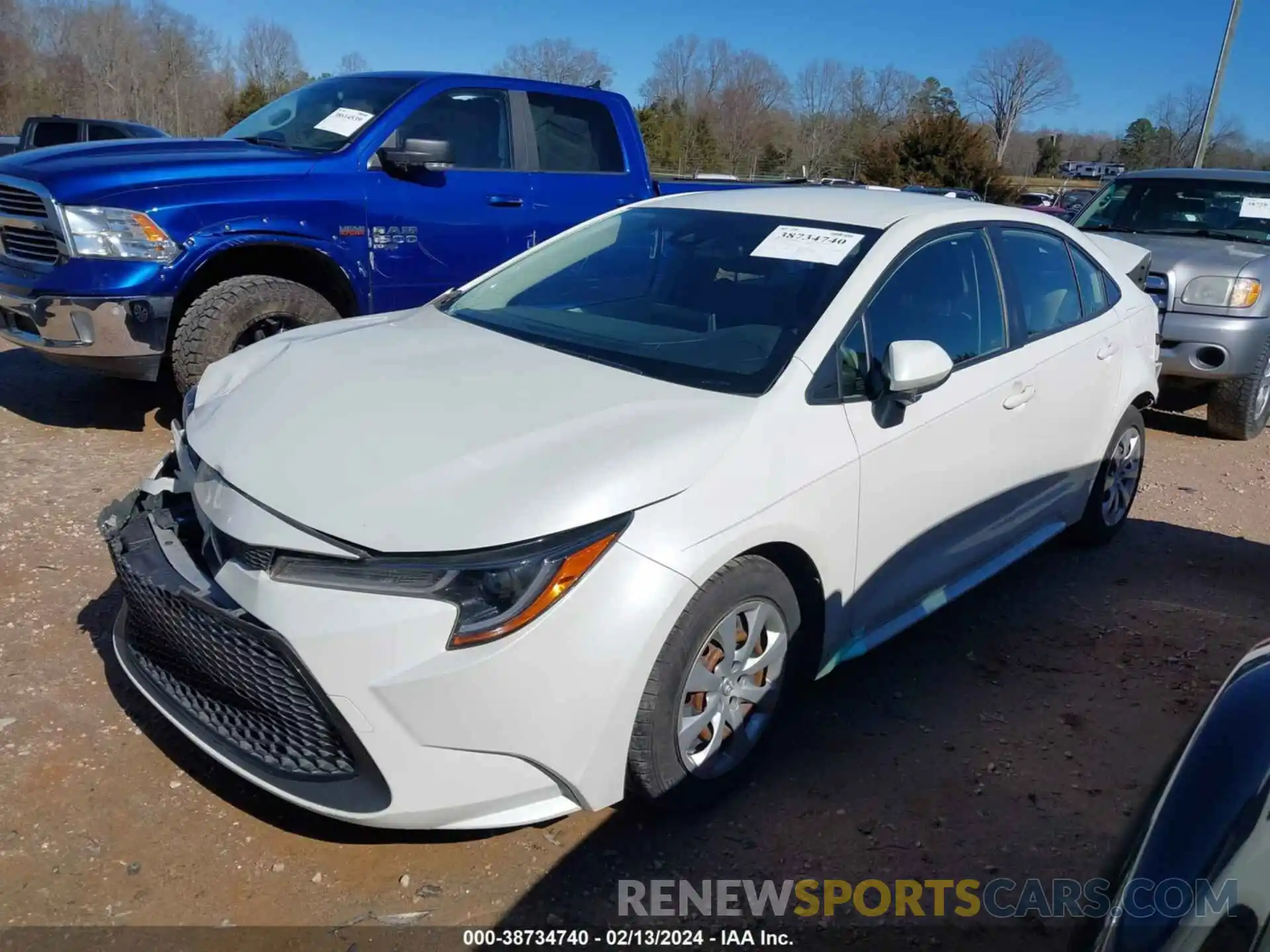 2 Photograph of a damaged car JTDEPRAE6LJ062761 TOYOTA COROLLA 2020