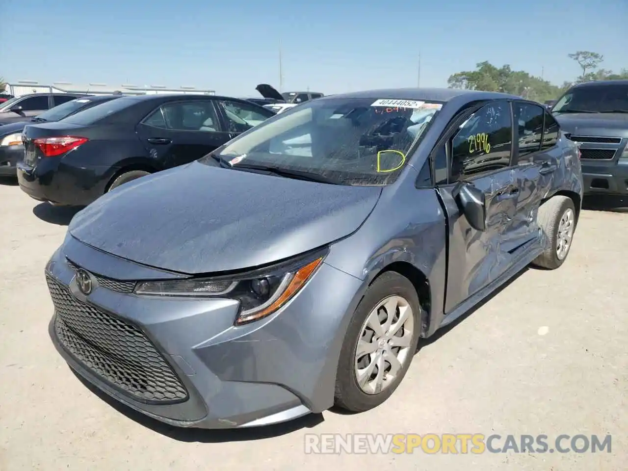 2 Photograph of a damaged car JTDEPRAE6LJ063389 TOYOTA COROLLA 2020