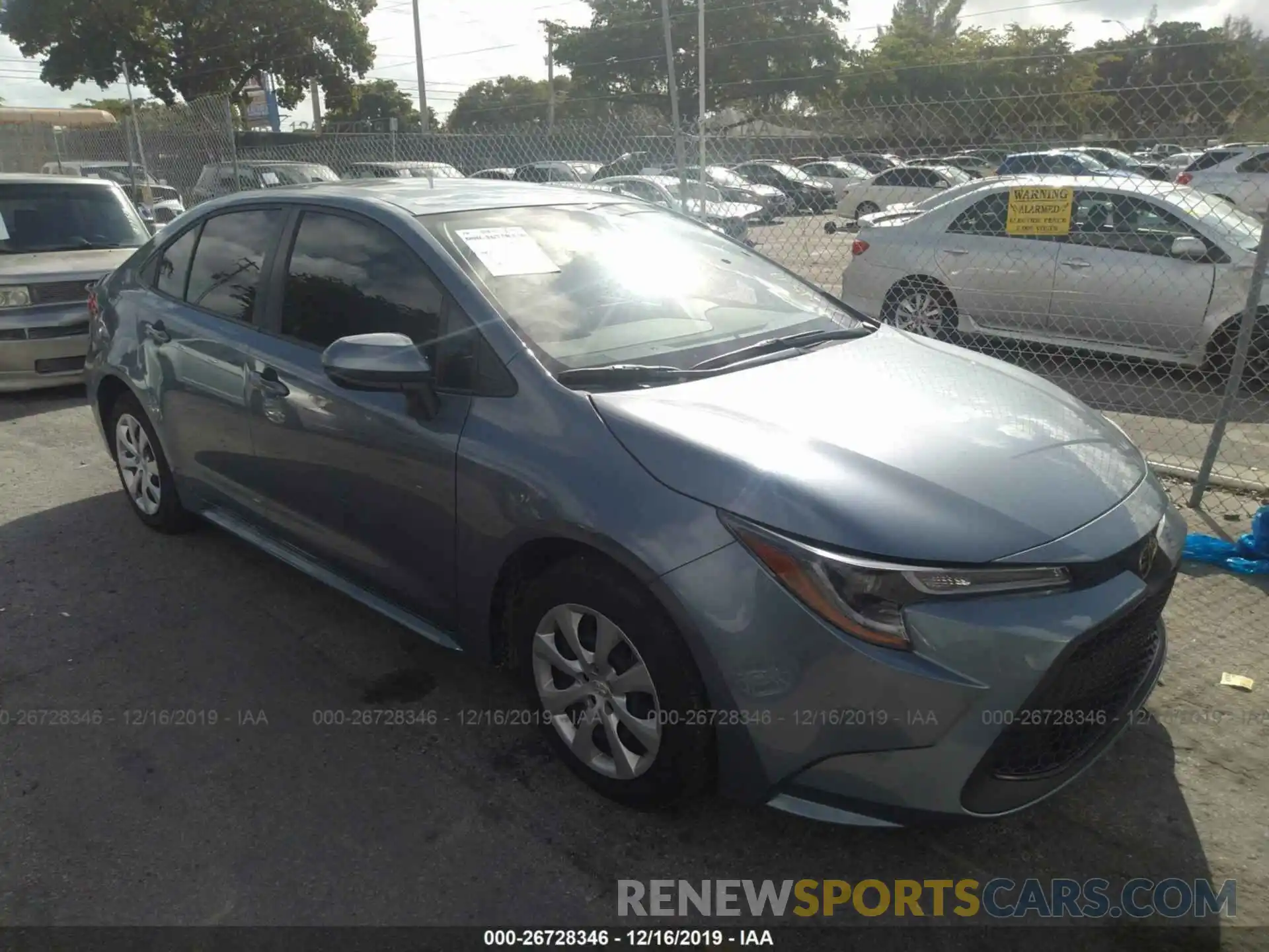 1 Photograph of a damaged car JTDEPRAE6LJ064543 TOYOTA COROLLA 2020