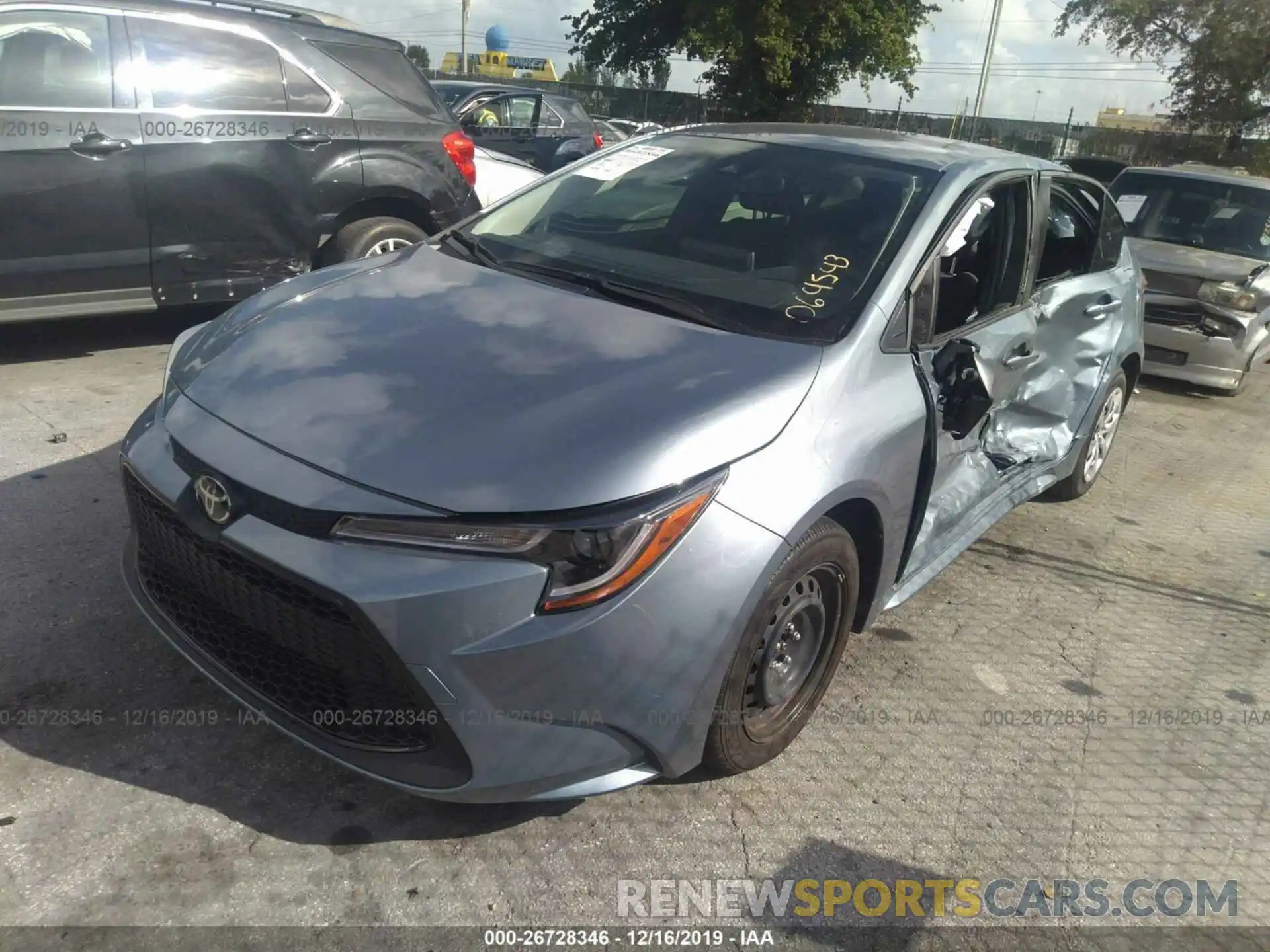 2 Photograph of a damaged car JTDEPRAE6LJ064543 TOYOTA COROLLA 2020