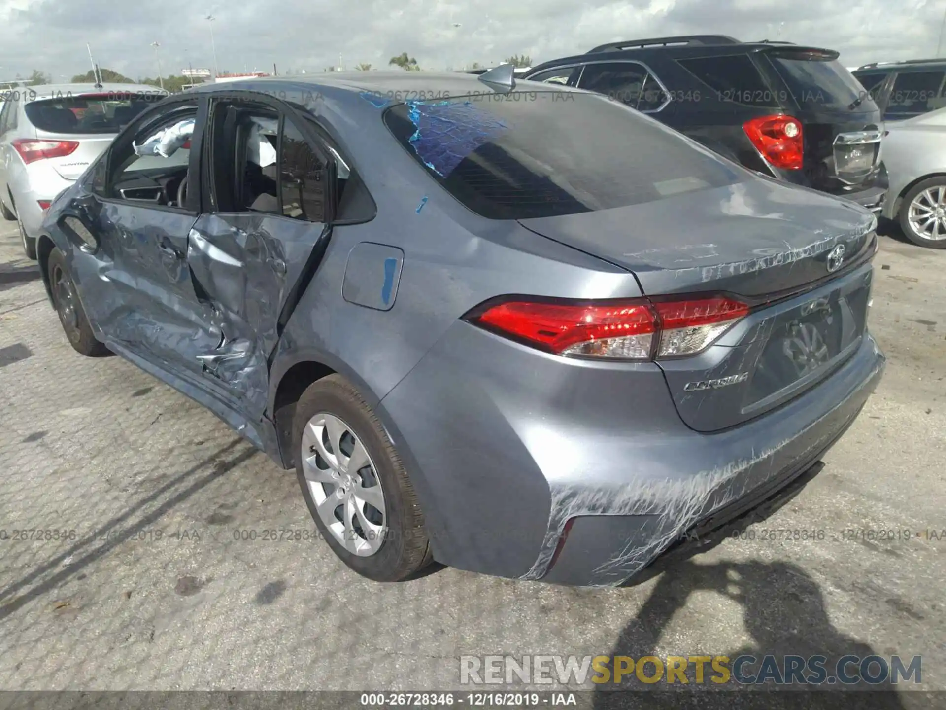 3 Photograph of a damaged car JTDEPRAE6LJ064543 TOYOTA COROLLA 2020